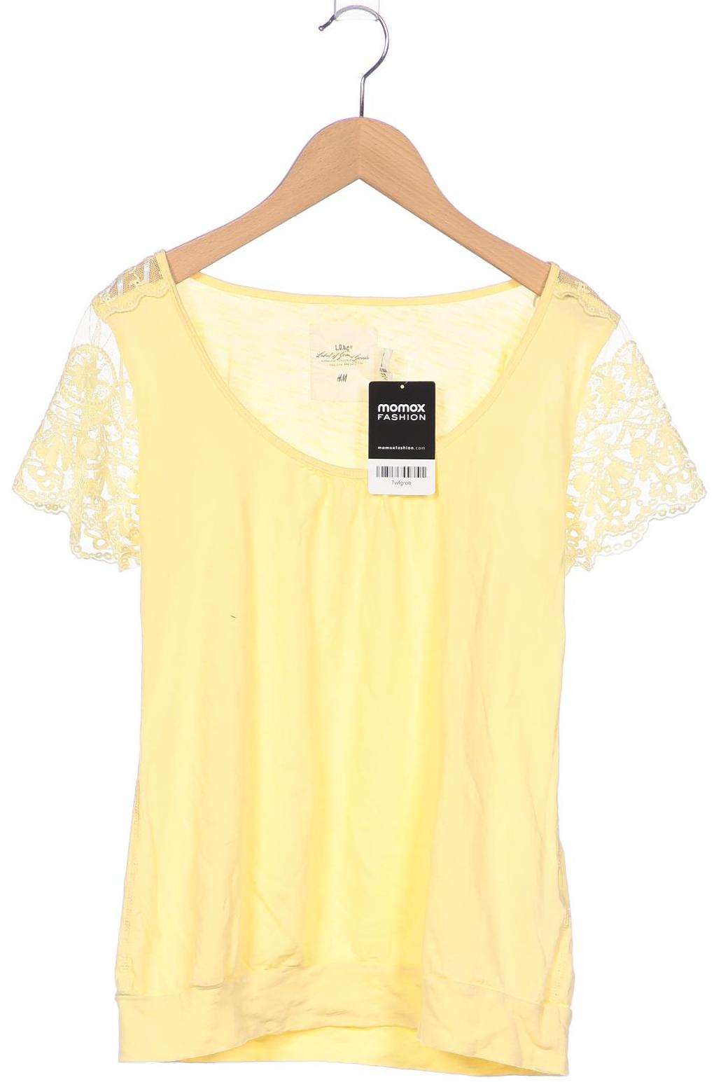 

H&M Damen T-Shirt, gelb, Gr. 38