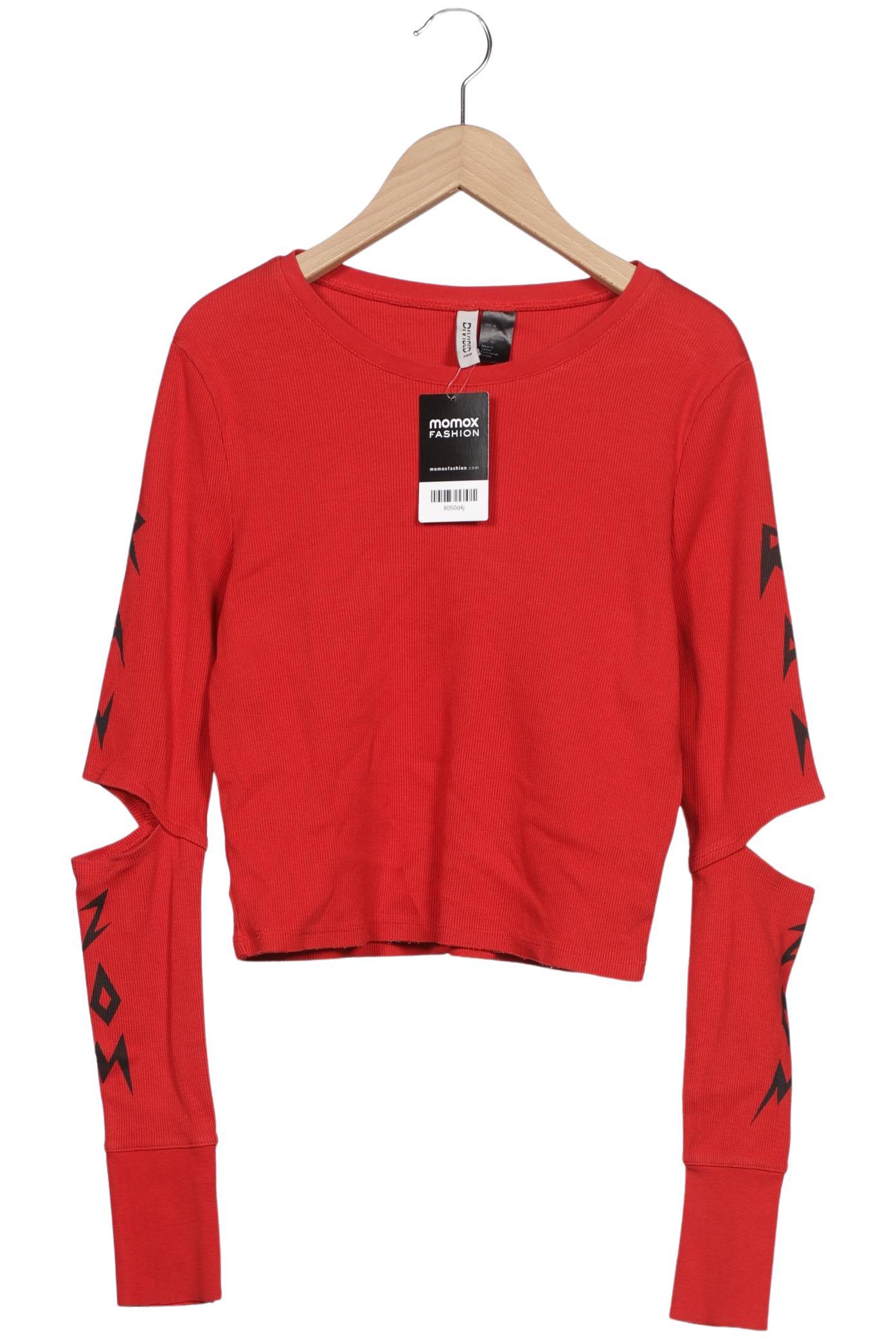 

H&M Damen Langarmshirt, rot, Gr. 38