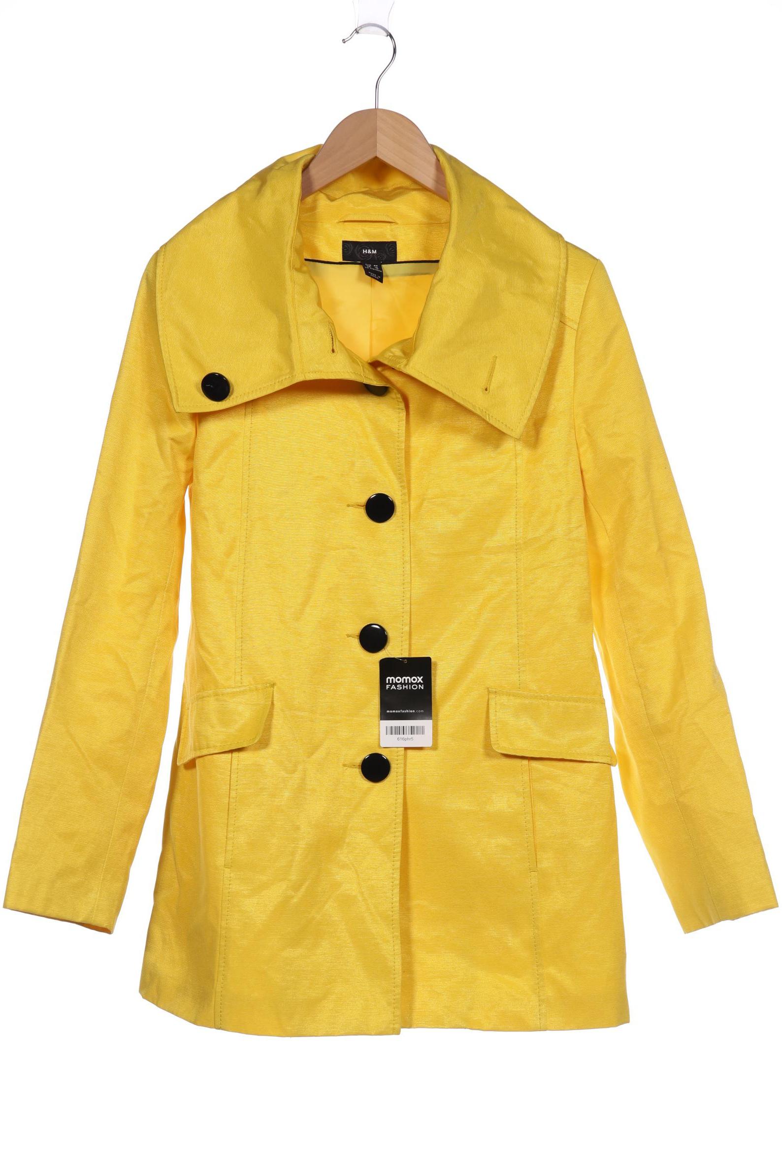 

H&M Damen Mantel, gelb, Gr. 40