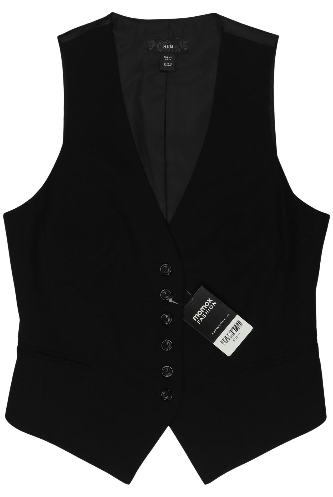 

H&M Damen Weste, schwarz, Gr. 40