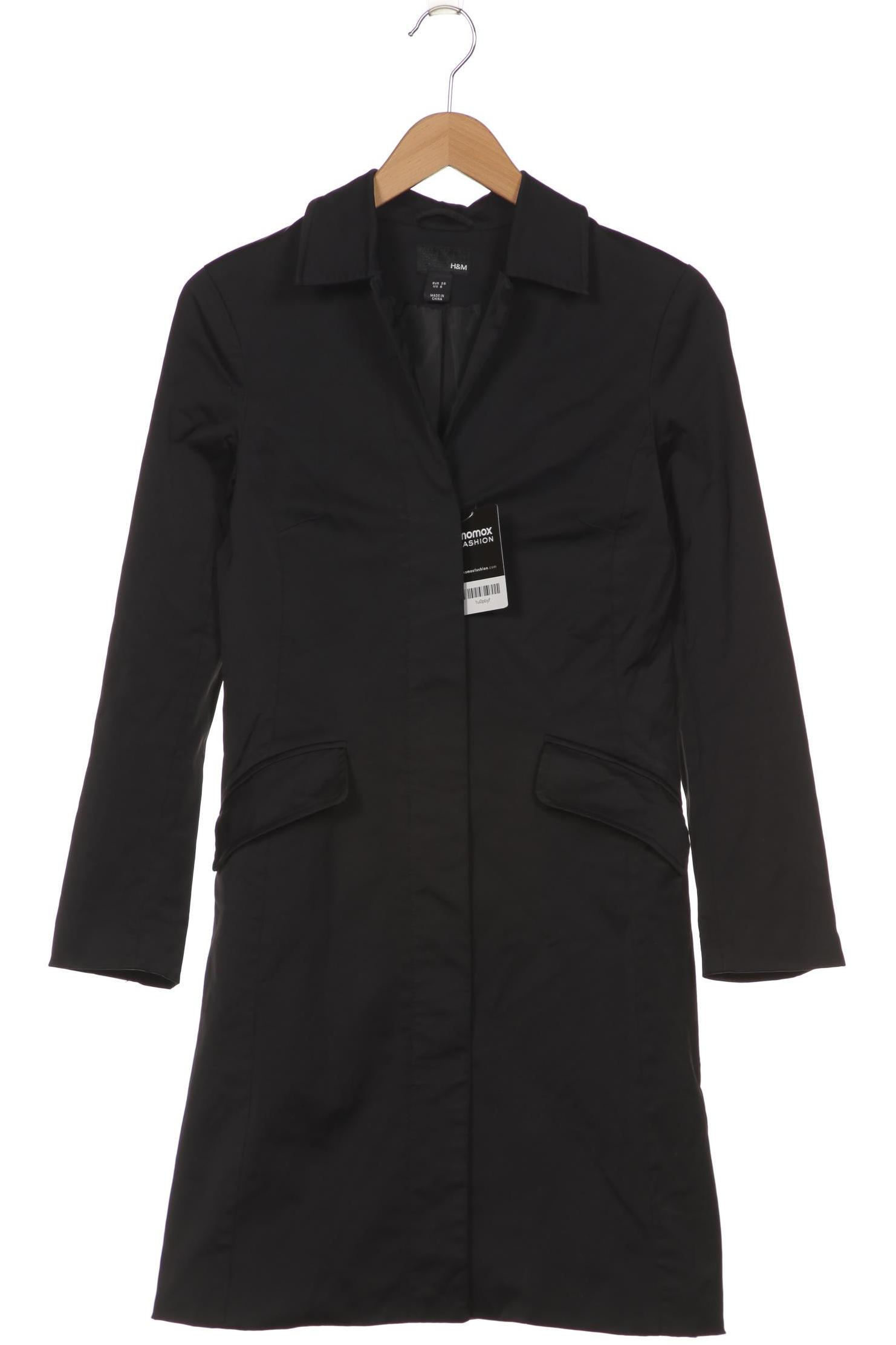 

H&M Damen Mantel, schwarz, Gr. 36