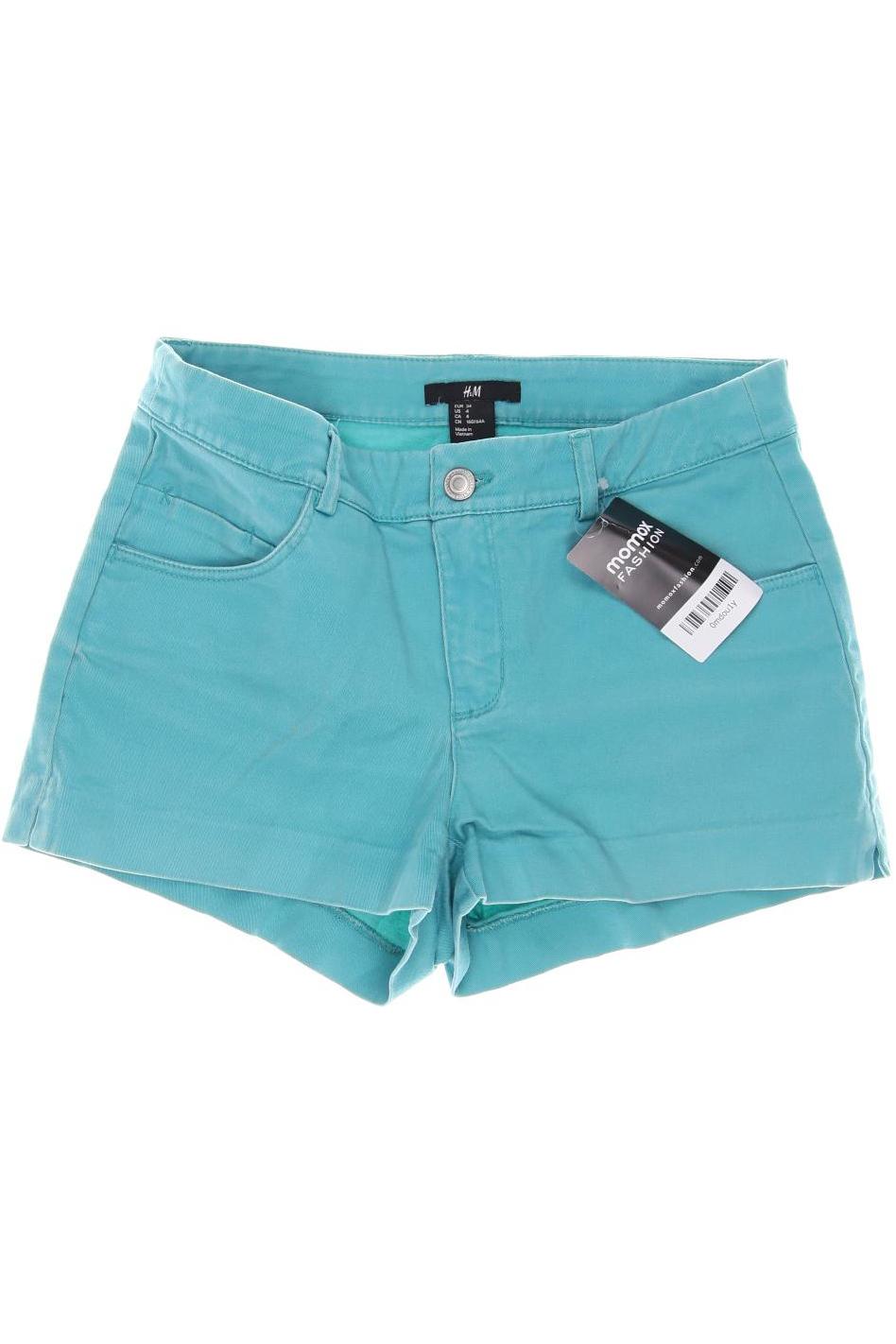 

H&M Damen Shorts, türkis, Gr. 34