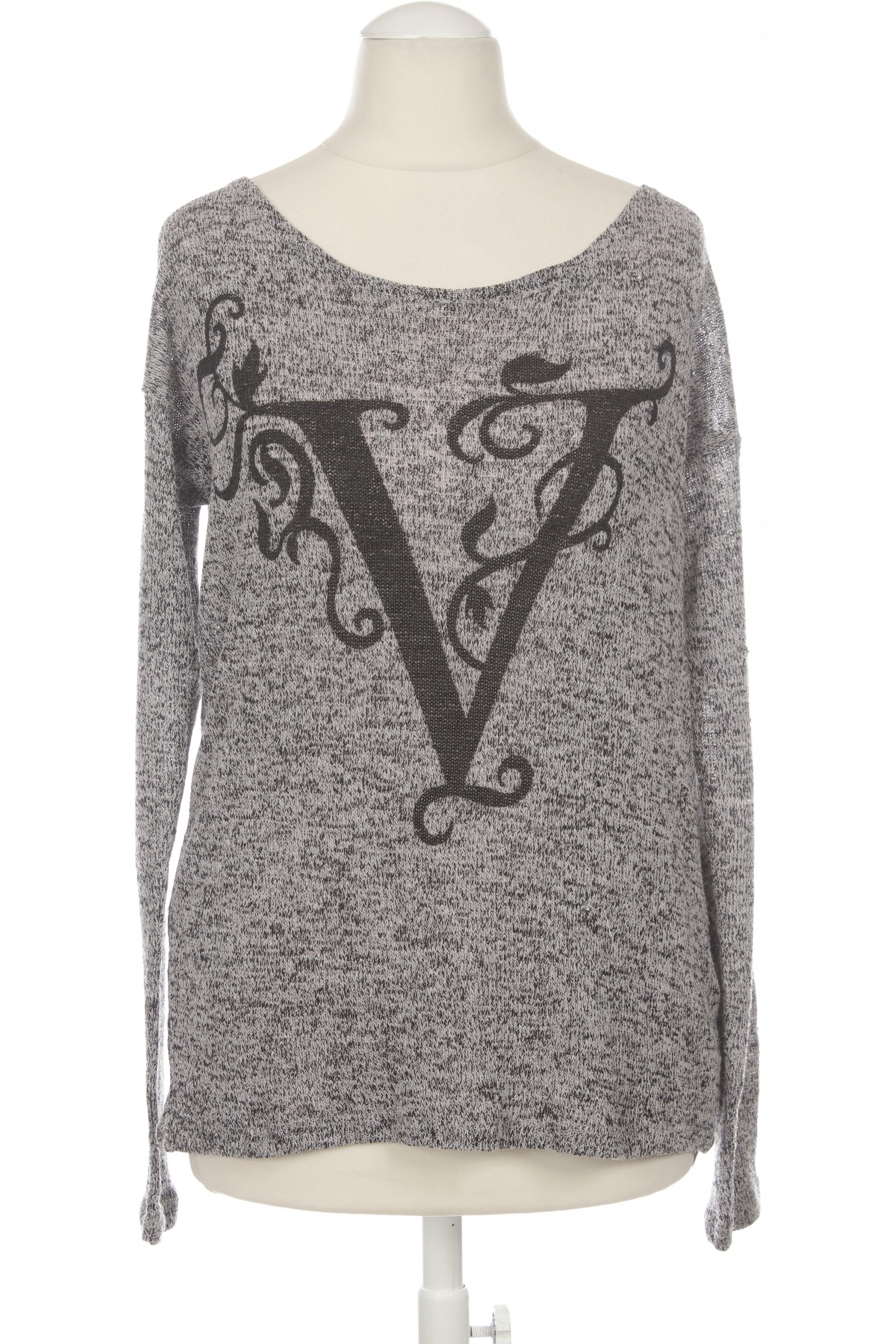 

H&M Damen Langarmshirt, grau, Gr. 34