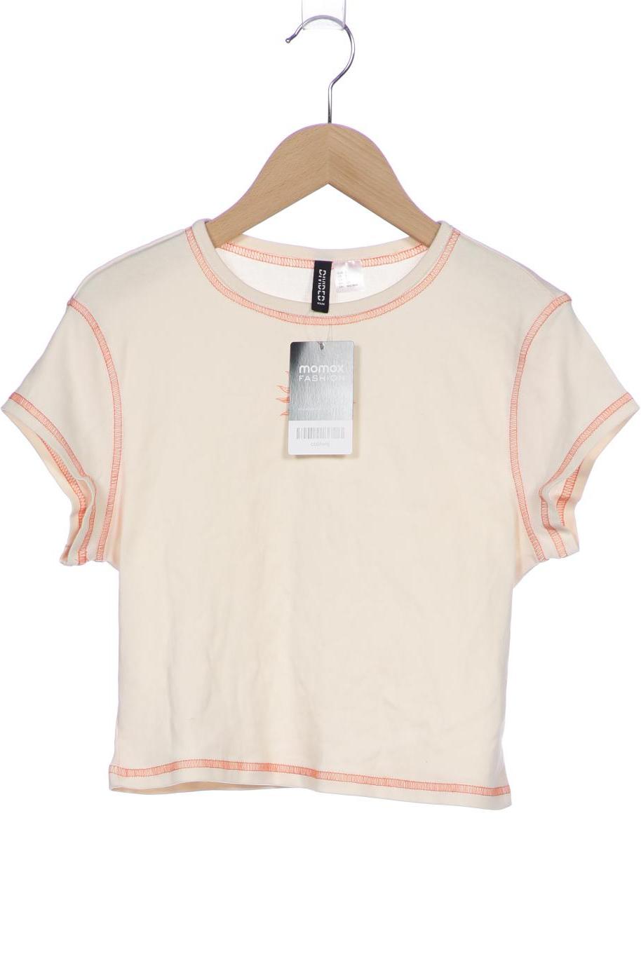 

H&M Damen T-Shirt, cremeweiß, Gr. 36