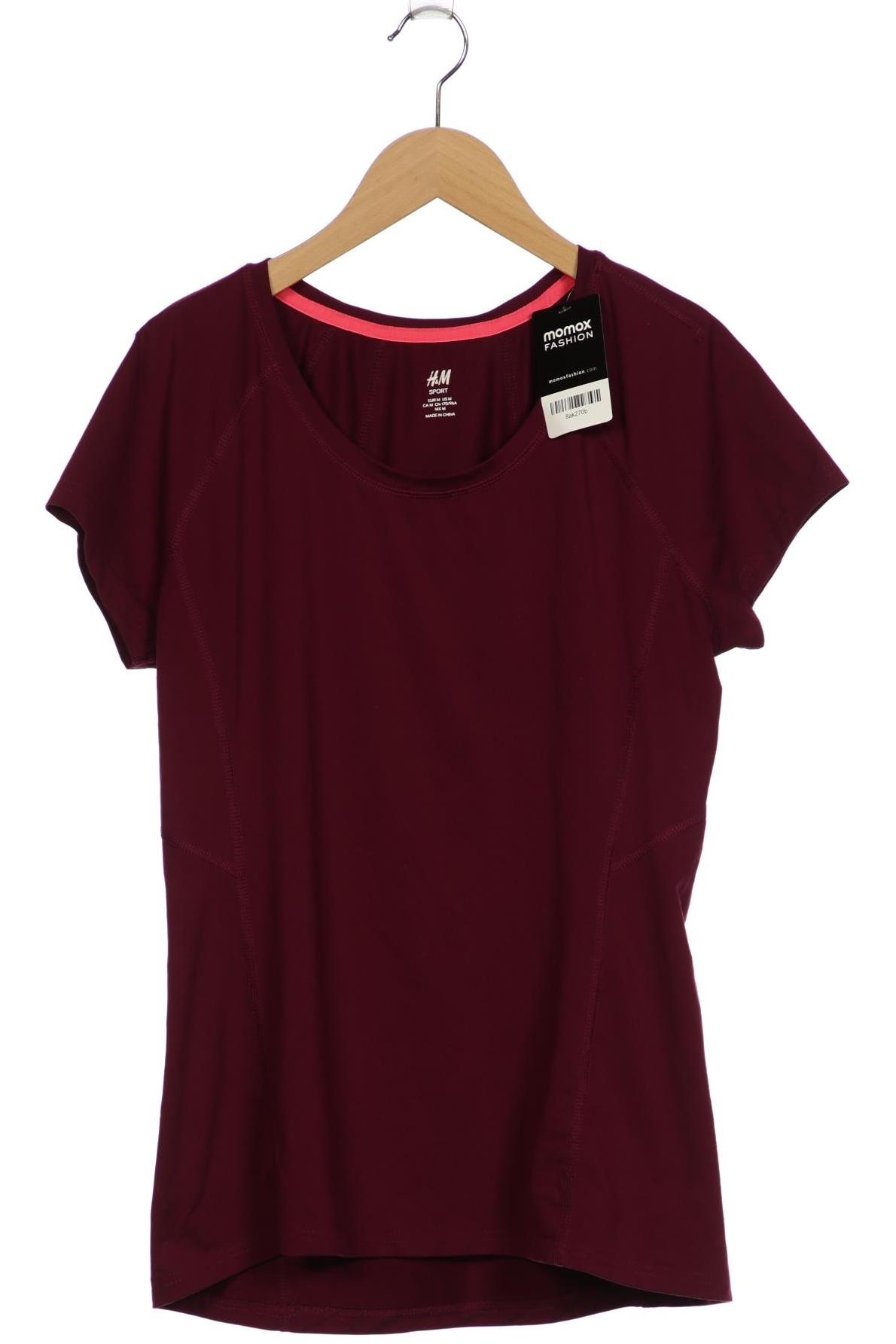 

H&M Damen T-Shirt, bordeaux, Gr. 38