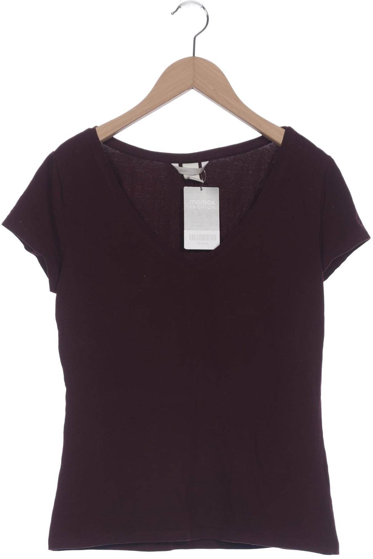 

H&M Damen T-Shirt, bordeaux, Gr. 38