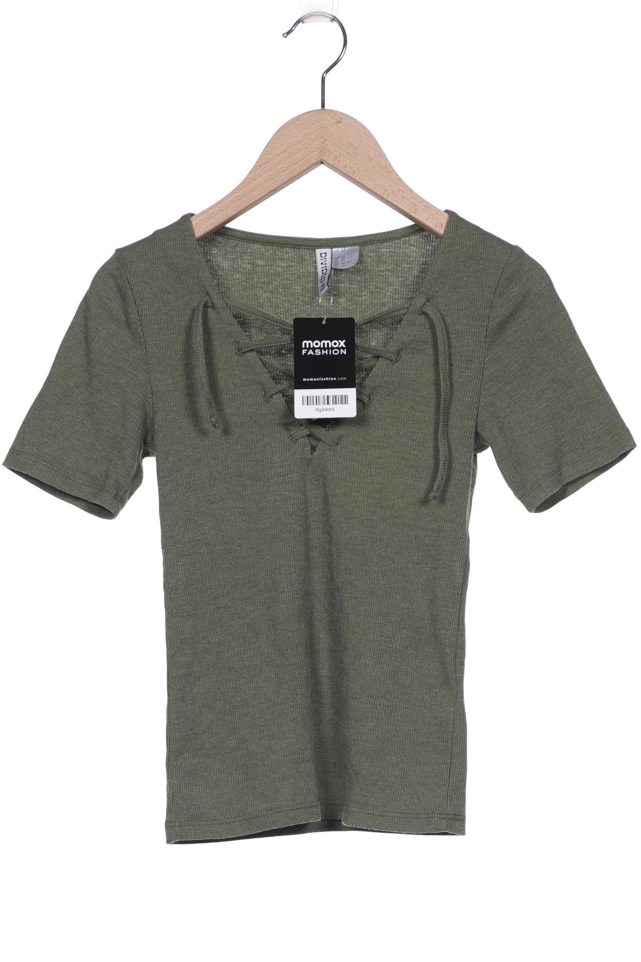 

H&M Damen T-Shirt, grün, Gr. 34