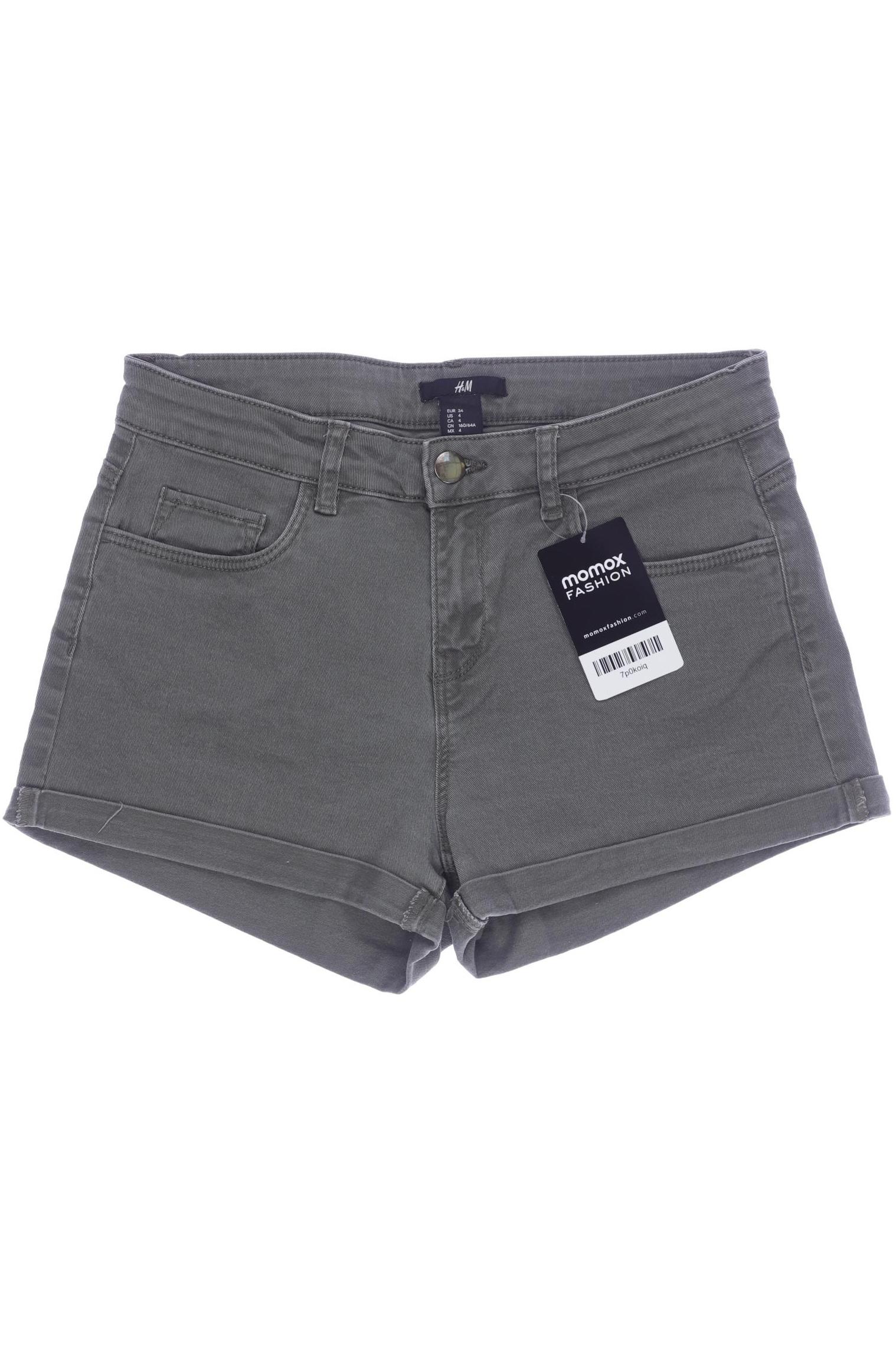 

H&M Damen Shorts, grün, Gr. 34