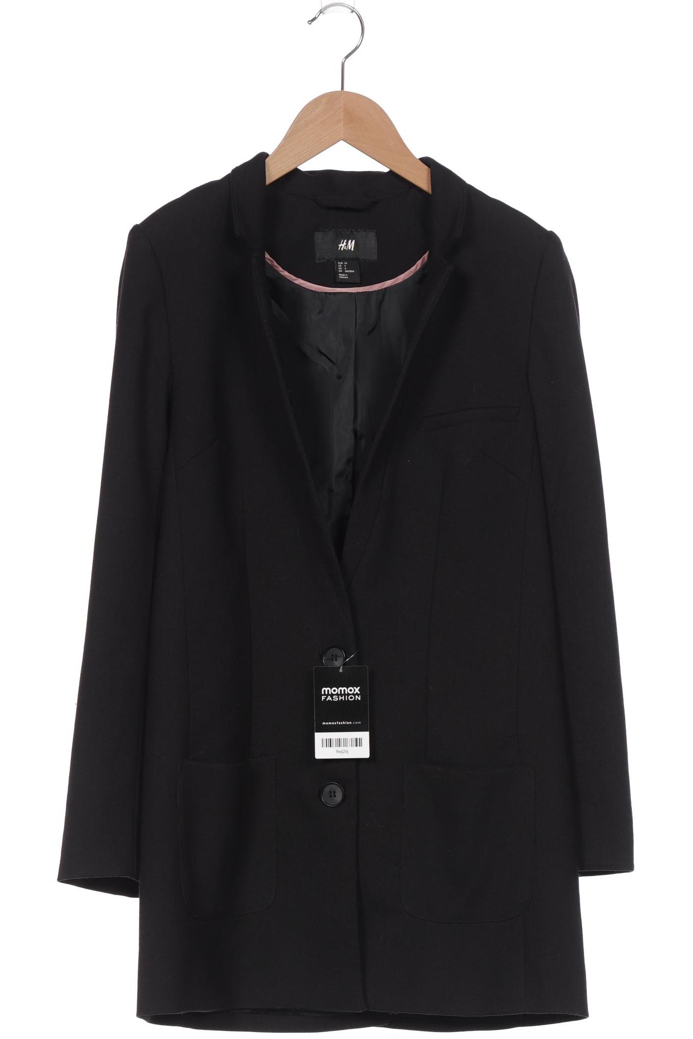 

H&M Damen Mantel, schwarz, Gr. 34