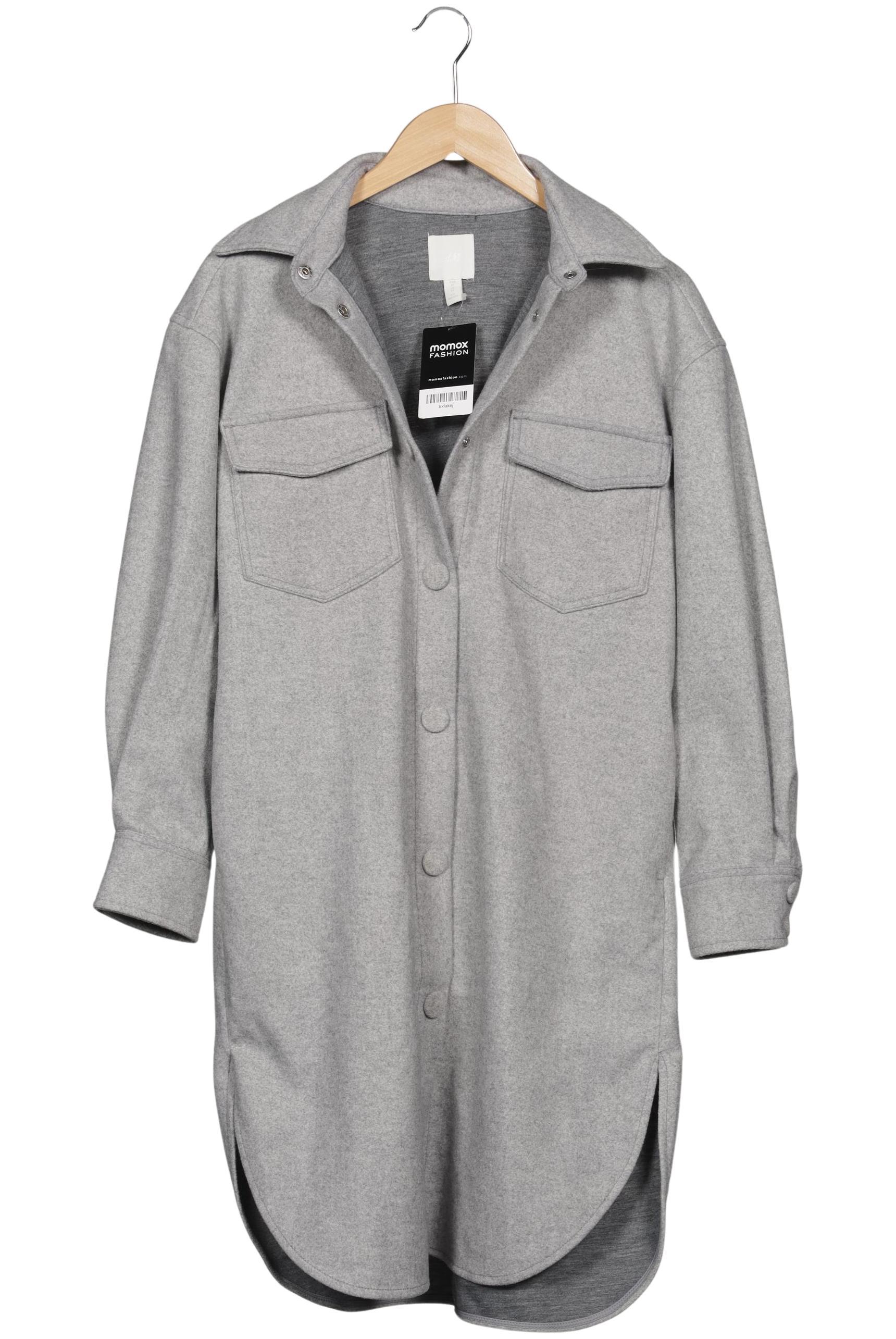 

H&M Damen Mantel, grau, Gr. 34