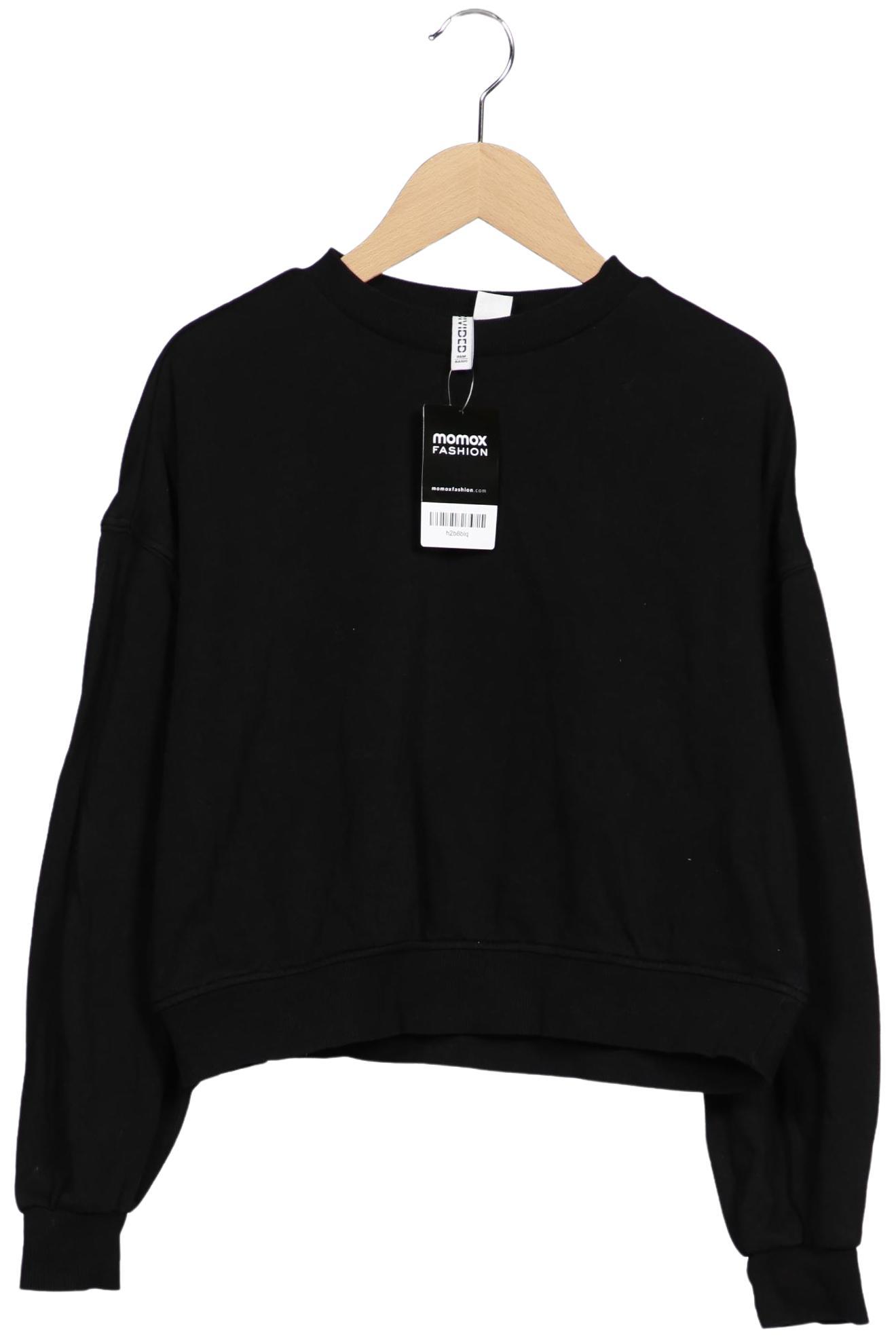 

H&M Damen Sweatshirt, schwarz, Gr. 32