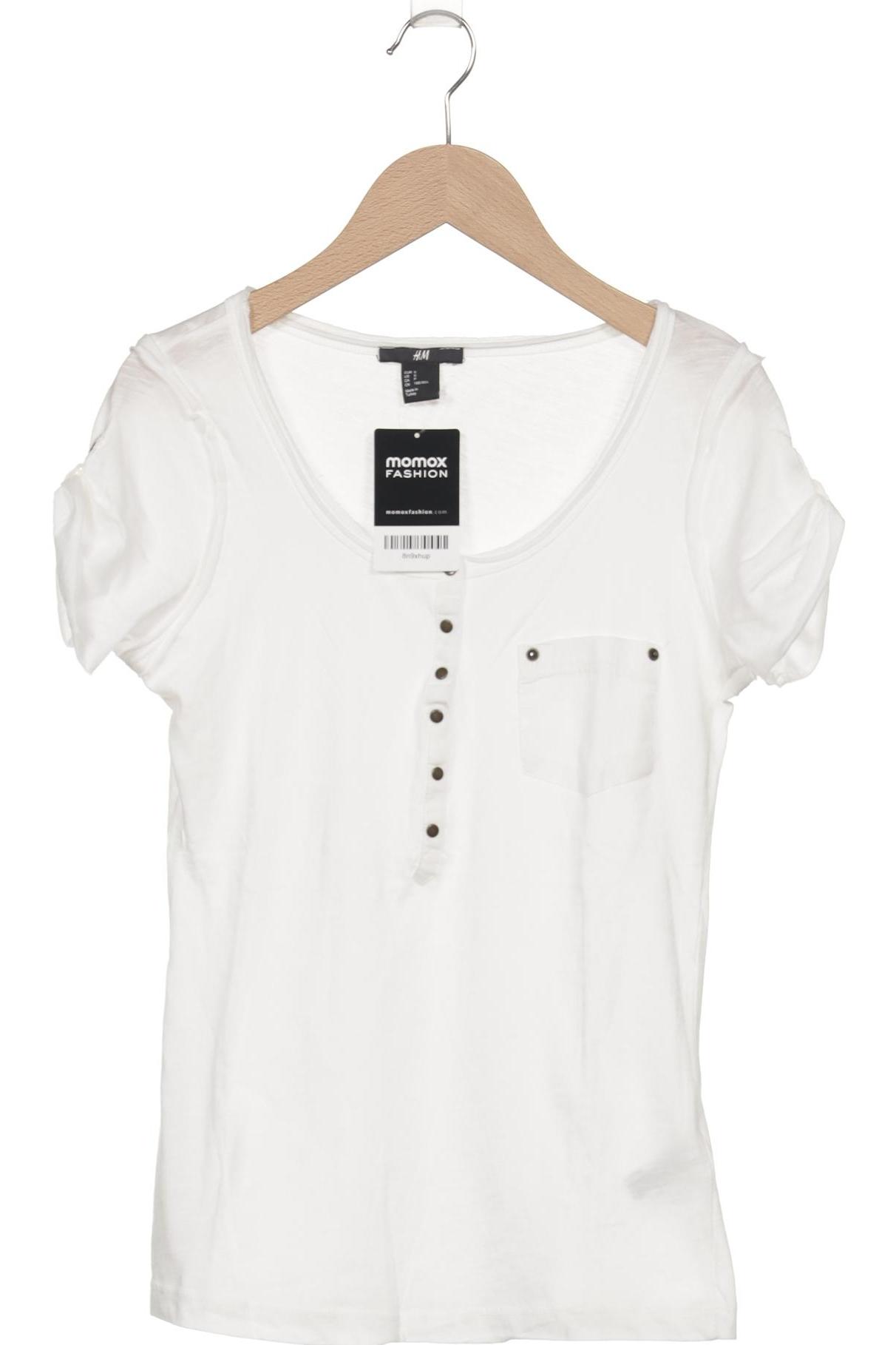 

H&M Damen T-Shirt, weiß, Gr. 36