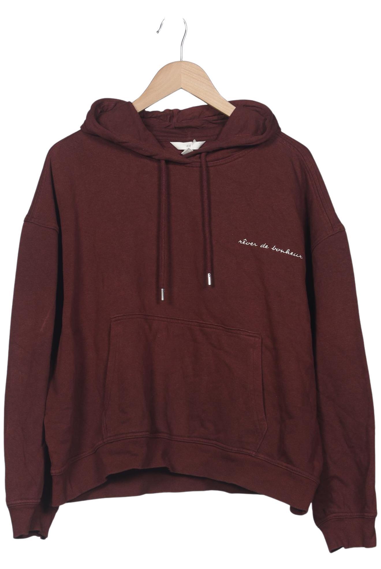 

H&M Damen Kapuzenpullover, bordeaux, Gr. 42