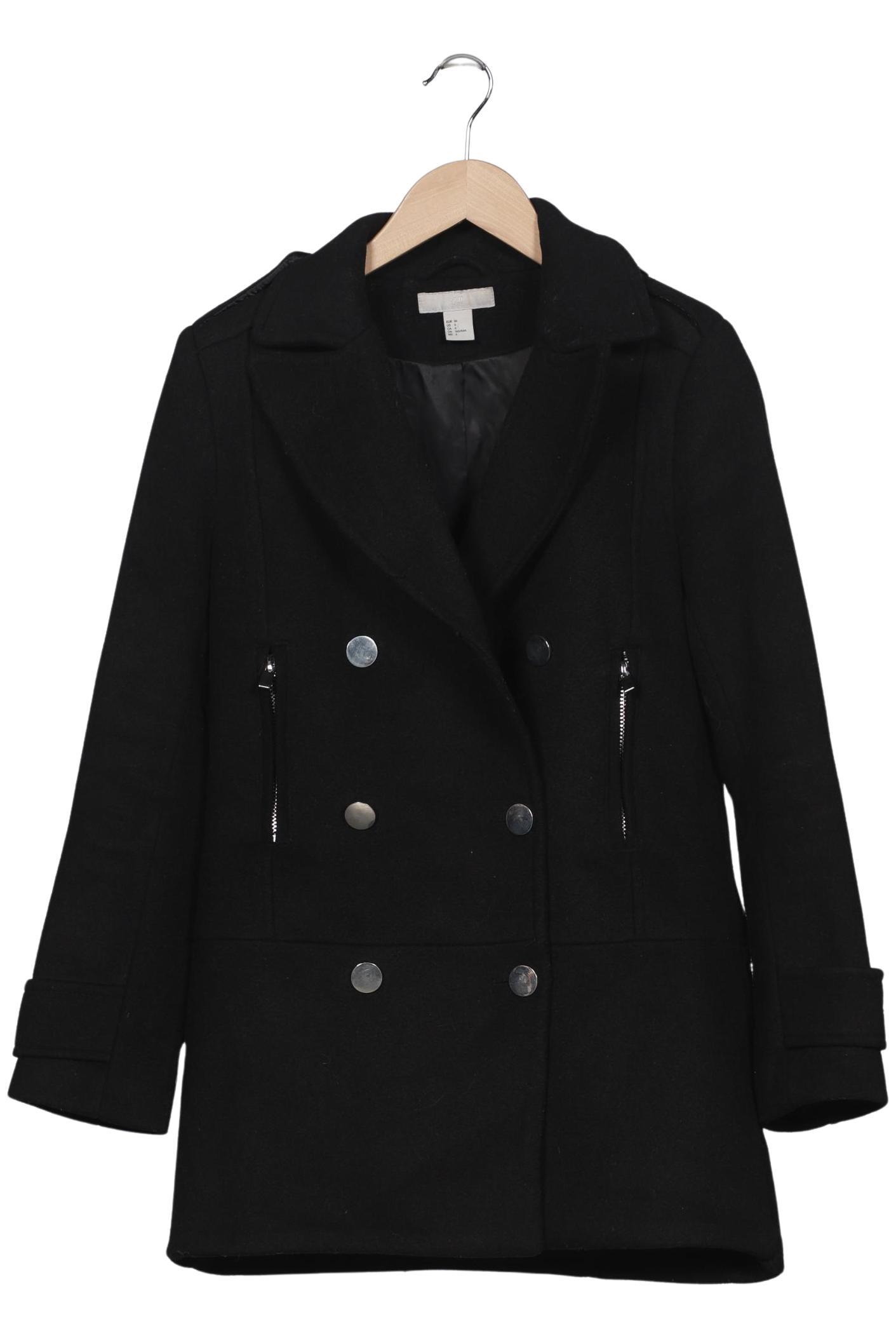 

H&M Damen Mantel, schwarz, Gr. 36