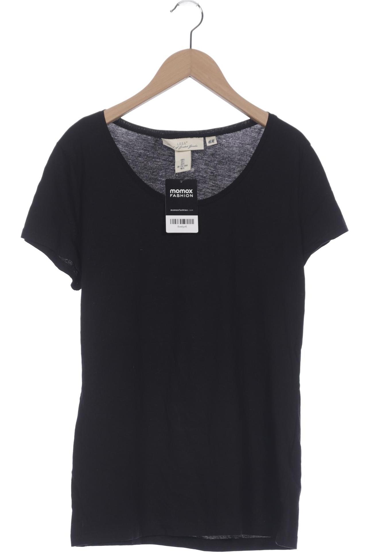 

H&M Damen T-Shirt, schwarz, Gr. 42