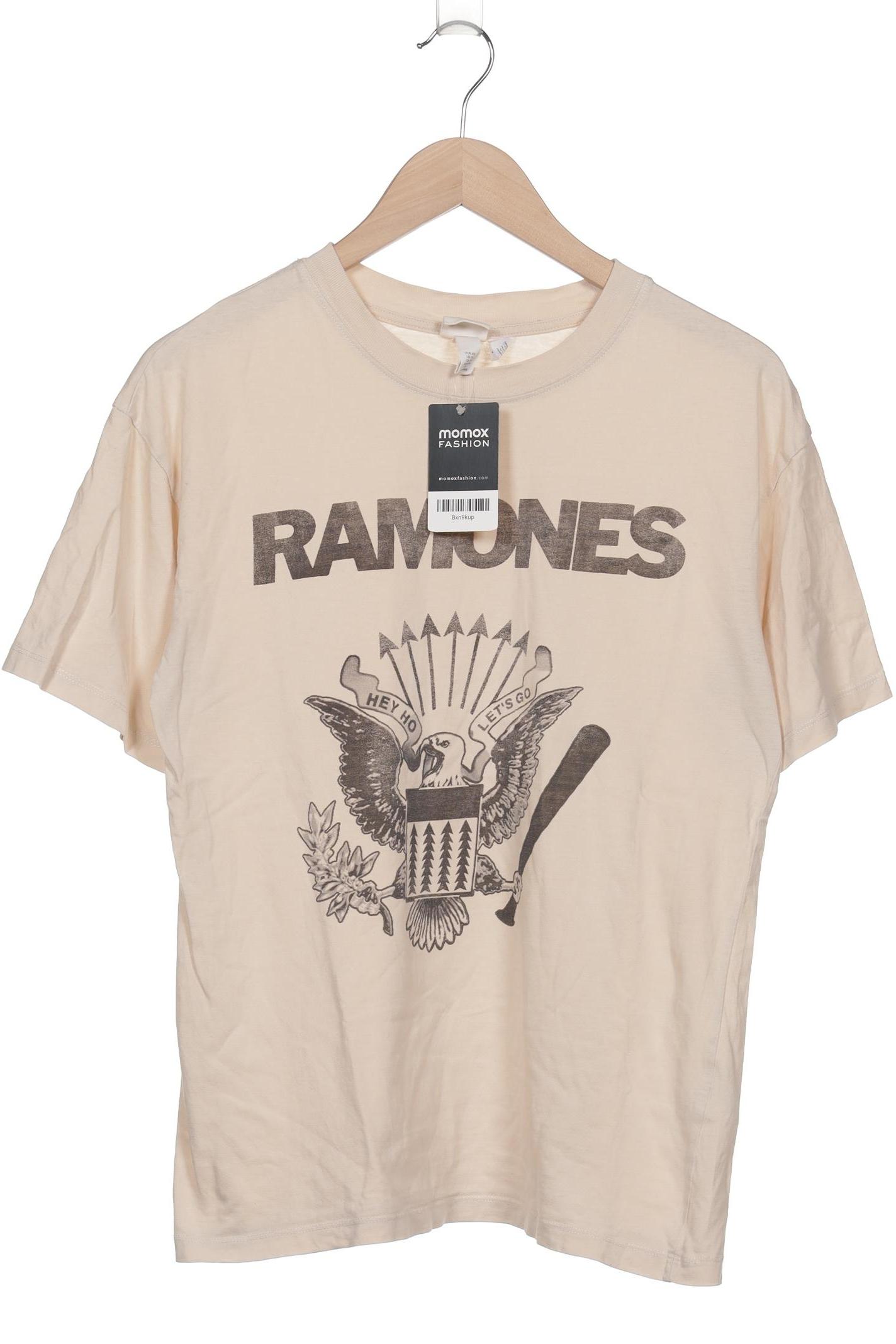 

H&M Damen T-Shirt, beige, Gr. 34