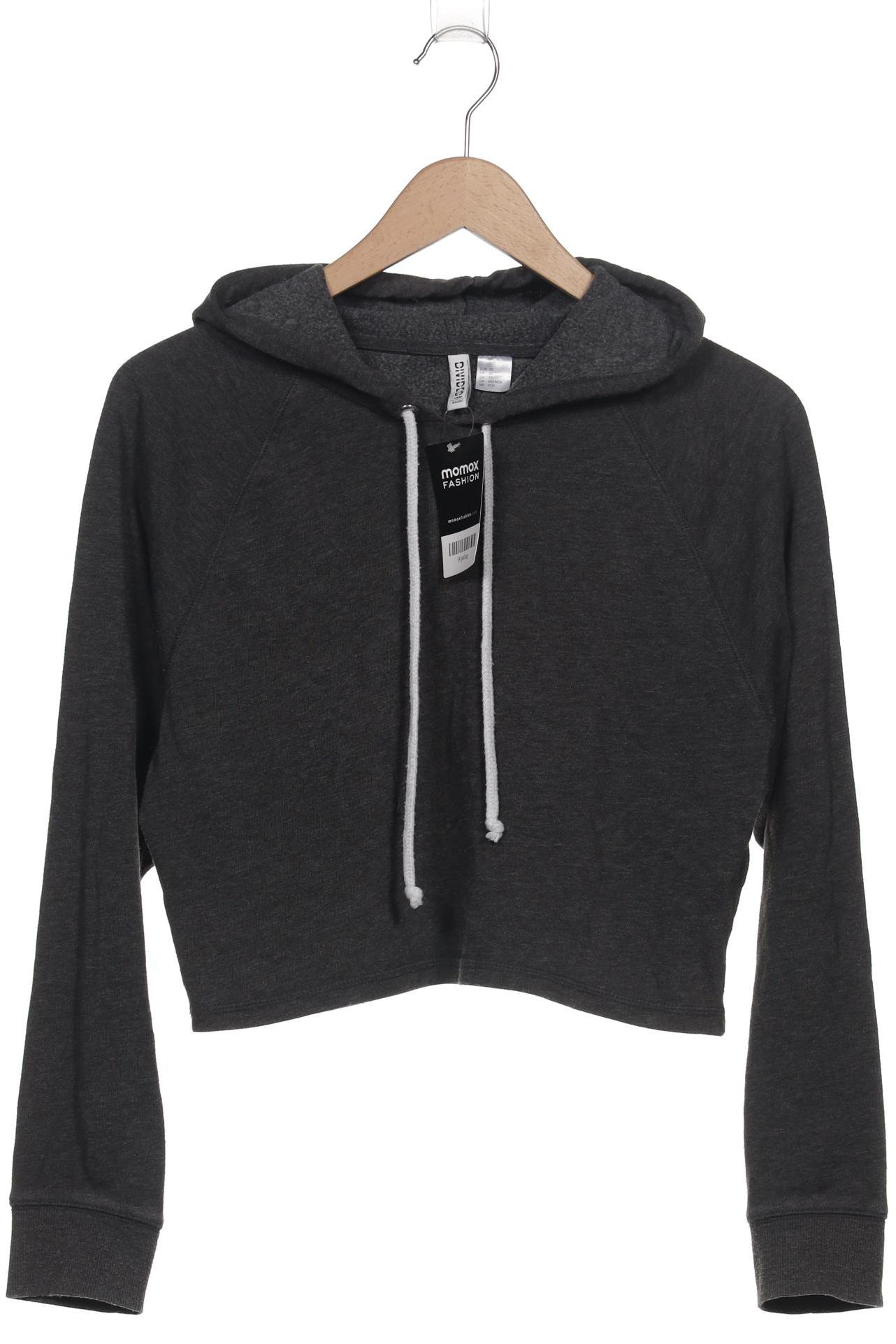 

H&M Damen Kapuzenpullover, grau, Gr. 34
