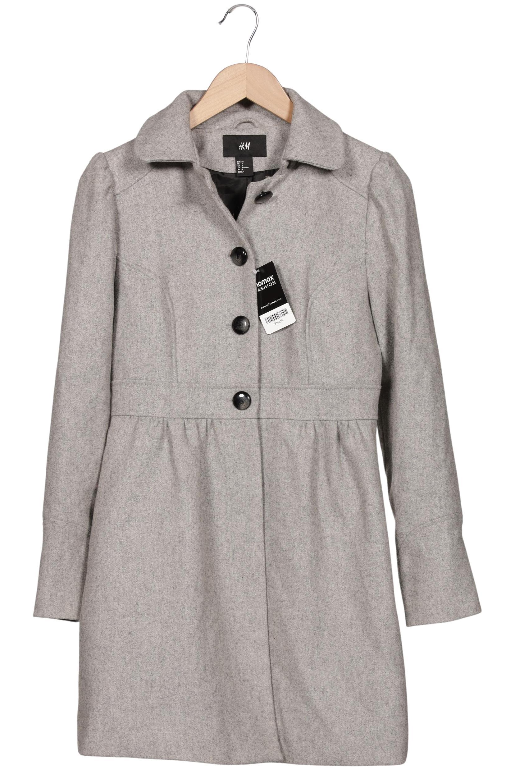 

H&M Damen Mantel, grau, Gr. 38