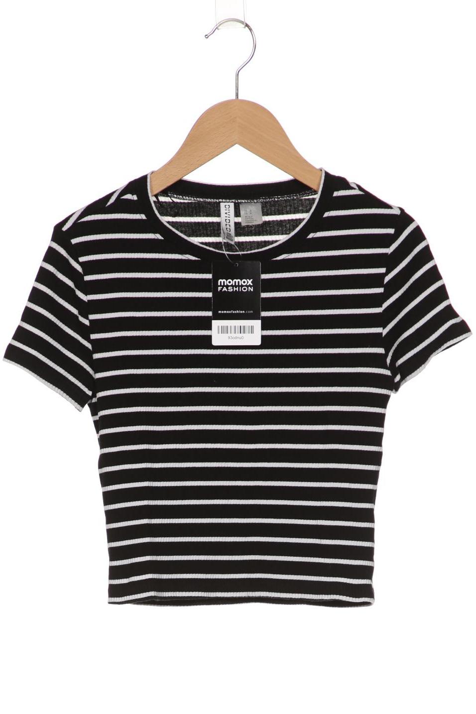 

H&M Damen T-Shirt, schwarz