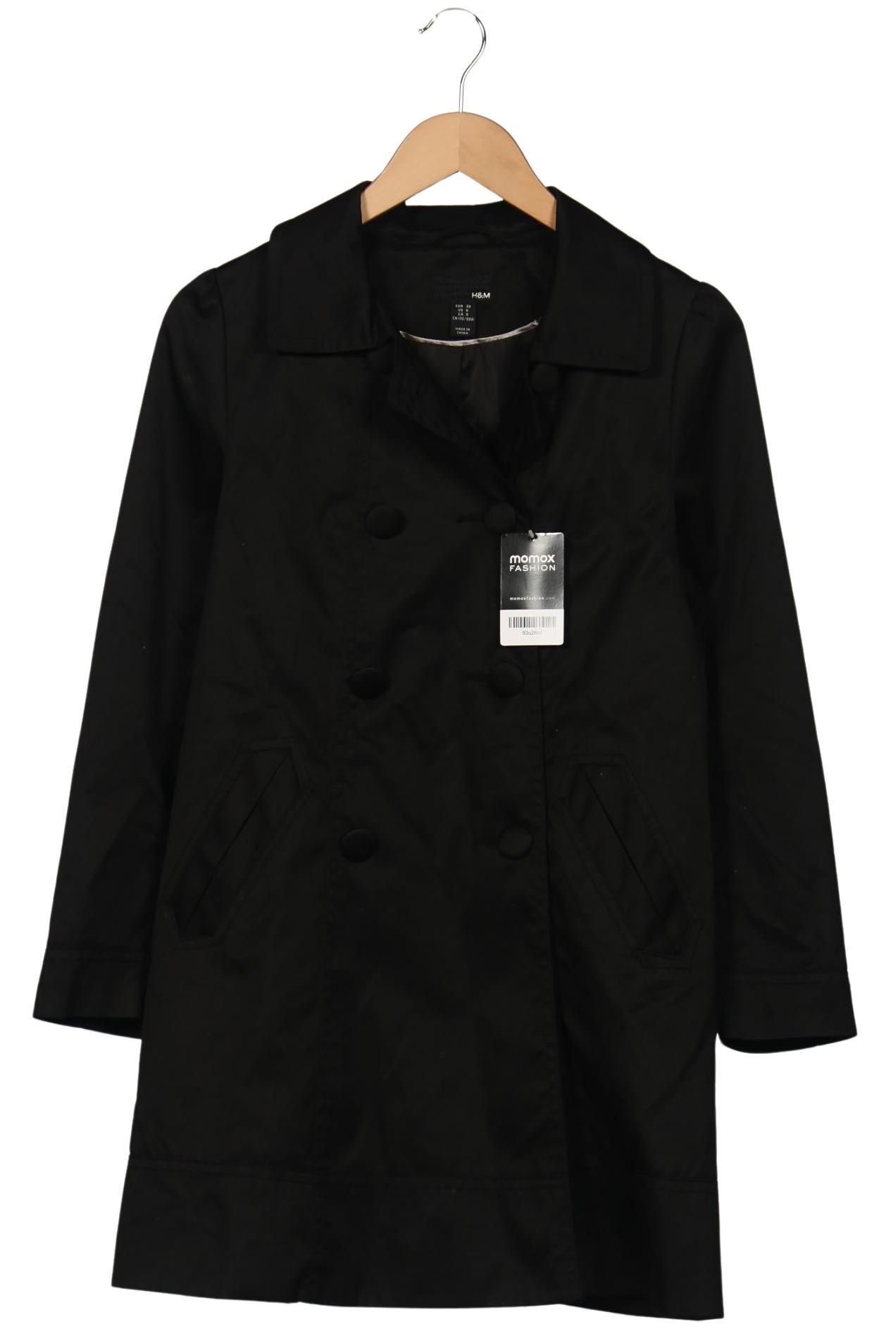 

H&M Damen Mantel, schwarz, Gr. 38