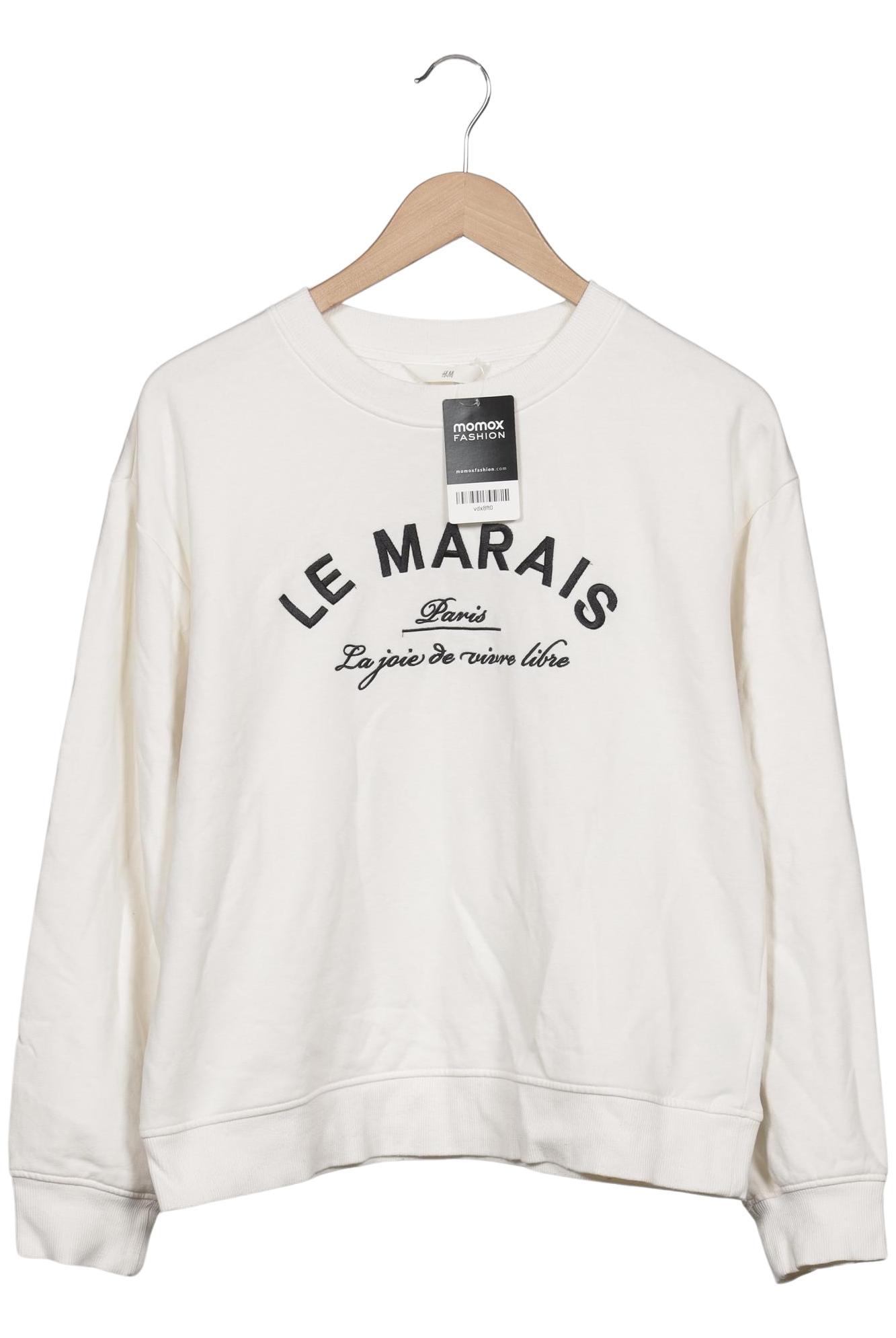 

H&M Damen Sweatshirt, cremeweiß, Gr. 36