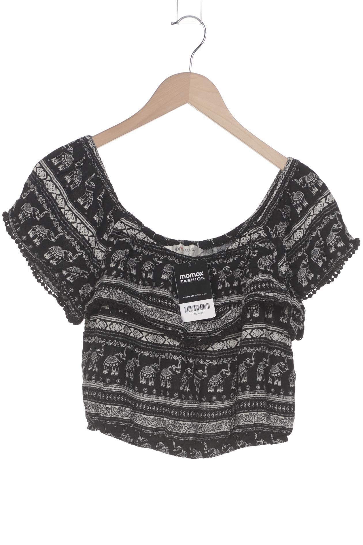 

H&M Damen T-Shirt, schwarz, Gr. 40