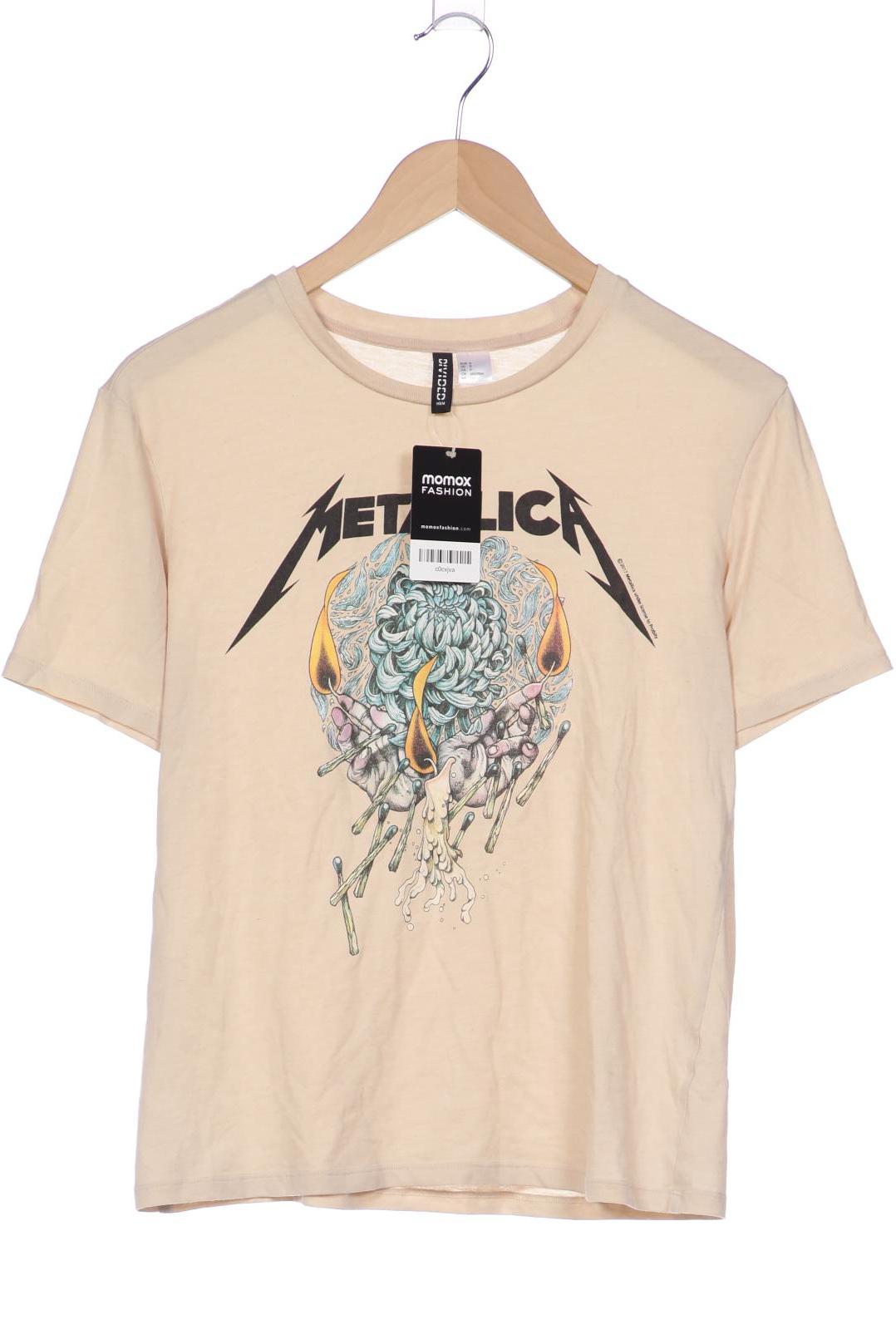 

H&M Damen T-Shirt, beige, Gr. 36