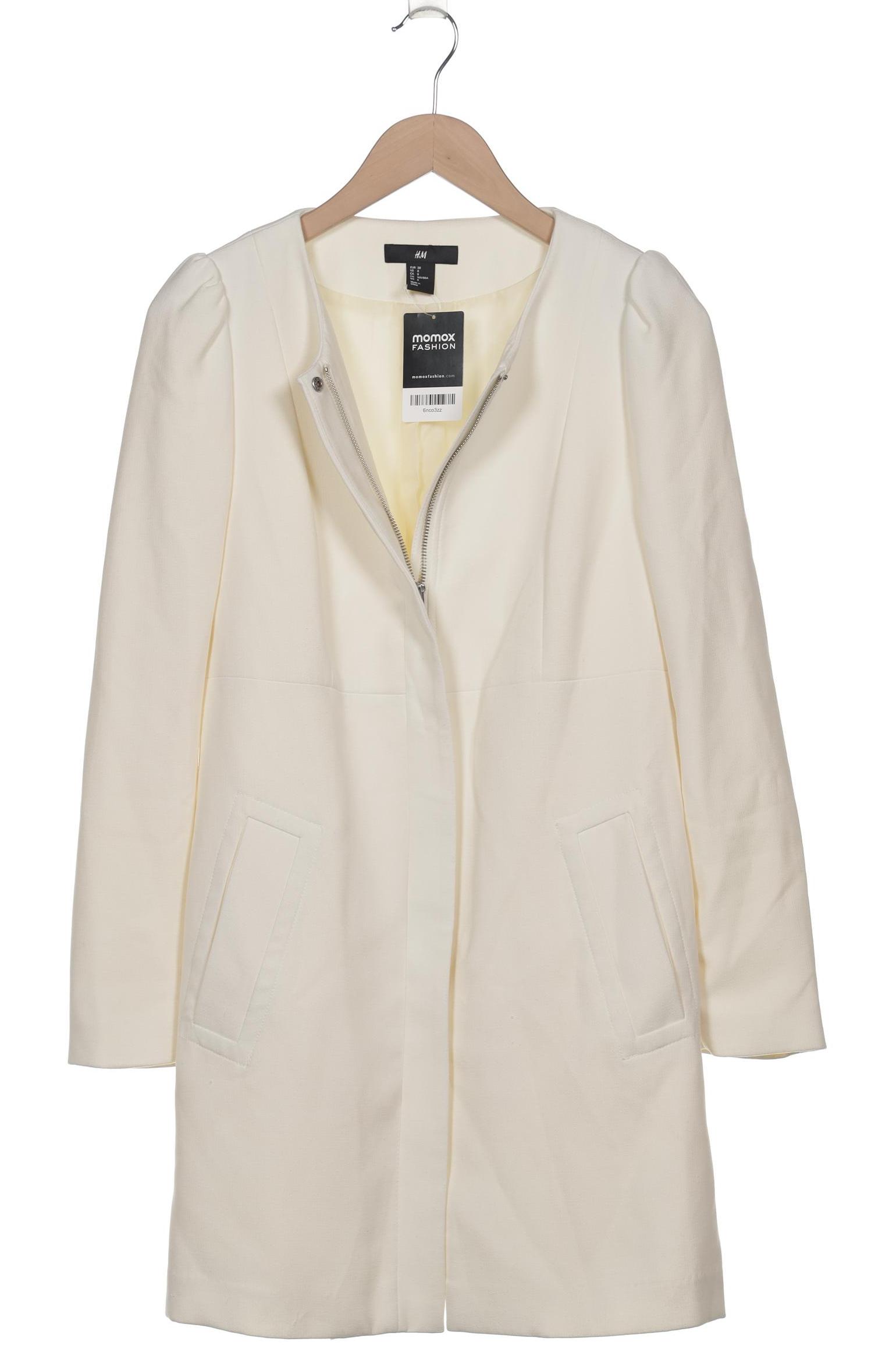 

H&M Damen Mantel, weiß, Gr. 38