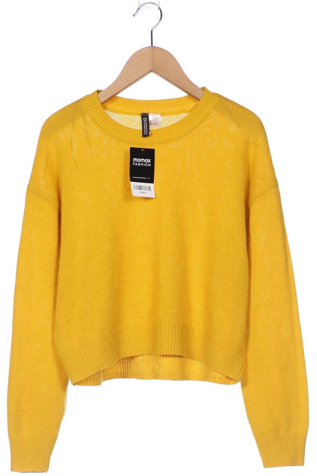 

H&M Damen Pullover, gelb, Gr. 36