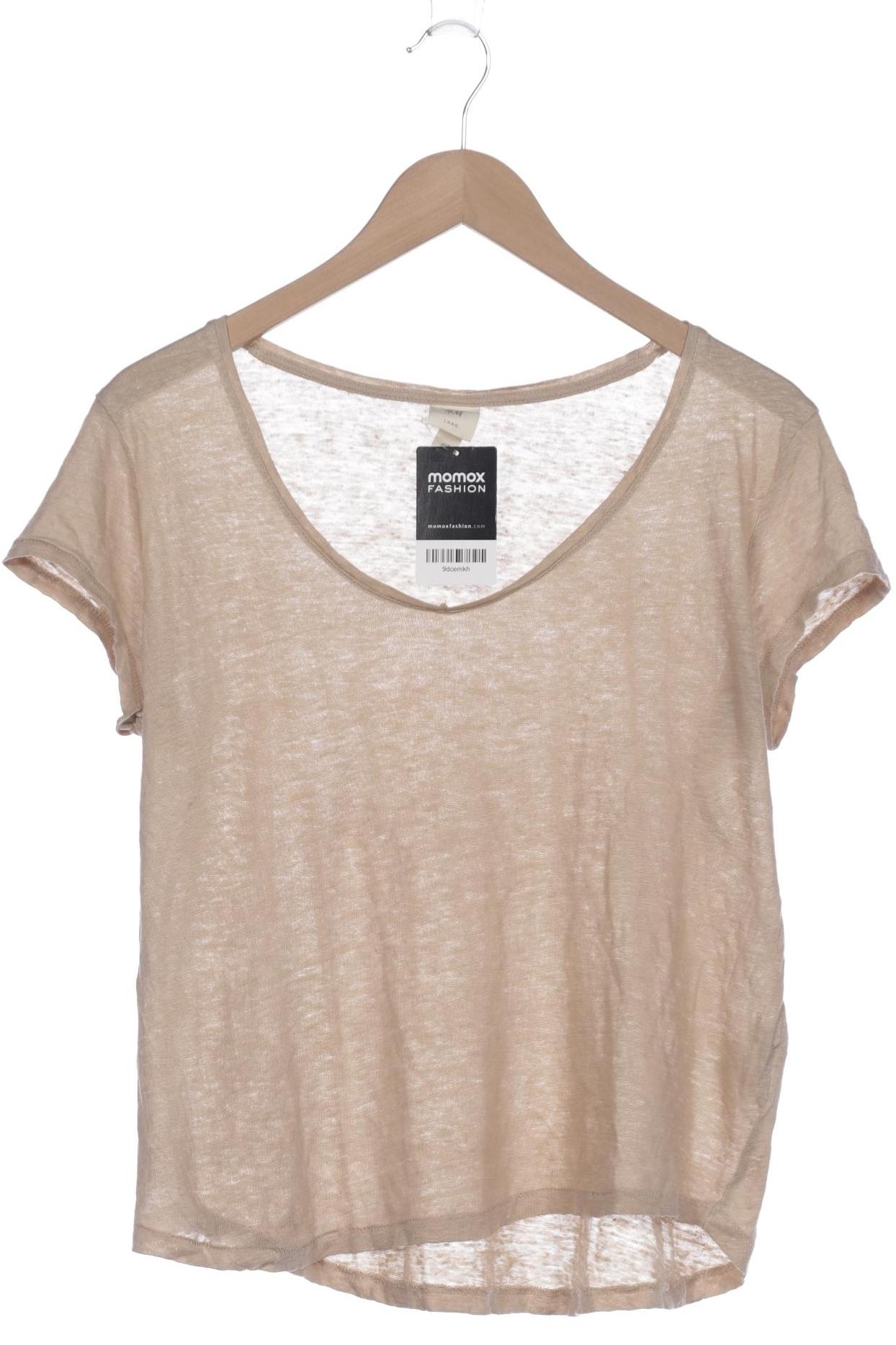 

H&M Damen T-Shirt, beige, Gr. 38