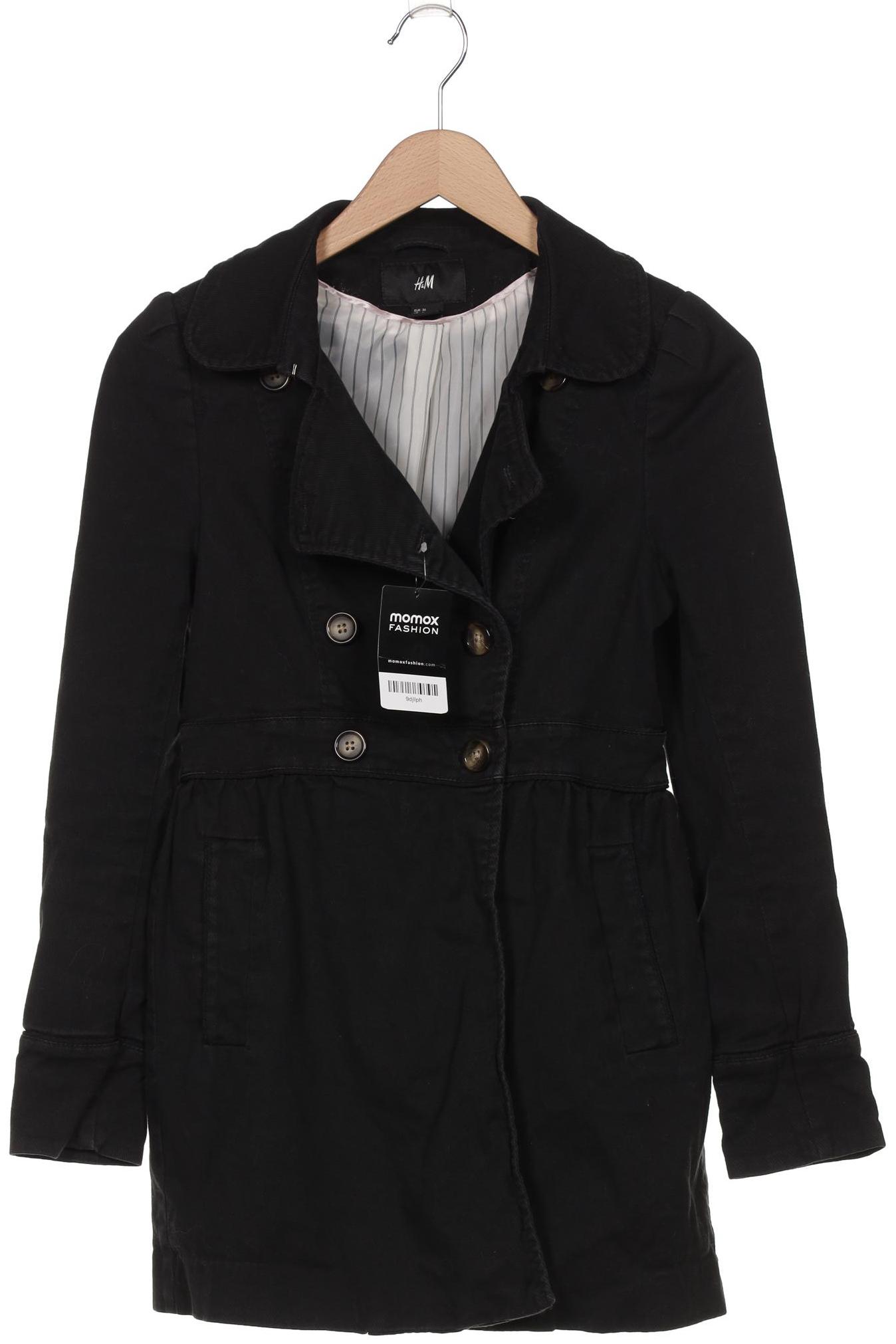 

H&M Damen Mantel, schwarz, Gr. 36