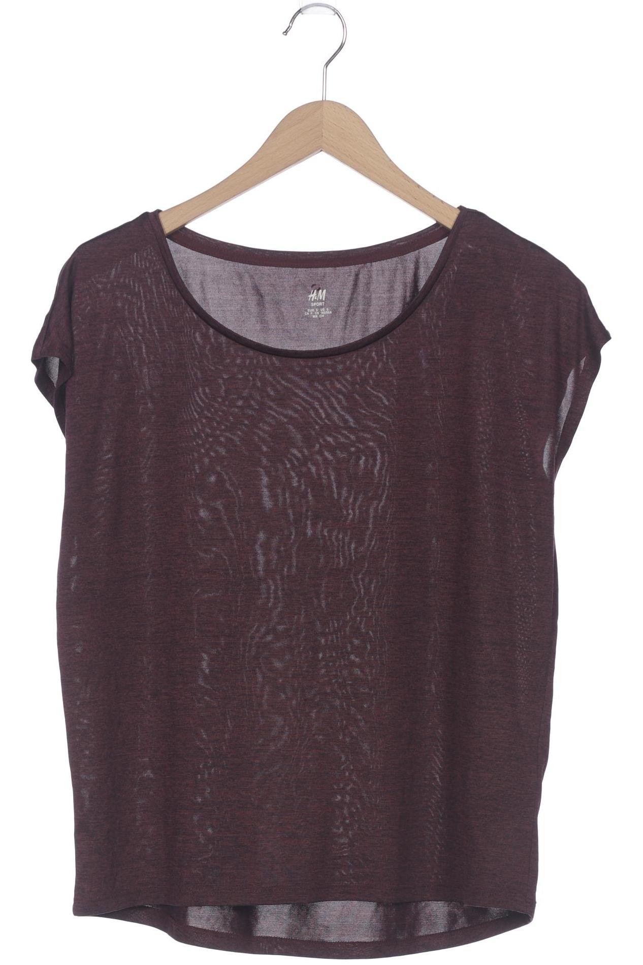 

H&M Damen T-Shirt, bordeaux, Gr. 36
