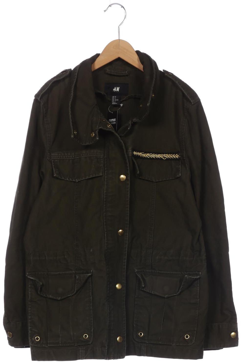 

H&M Damen Mantel, grün, Gr. 38