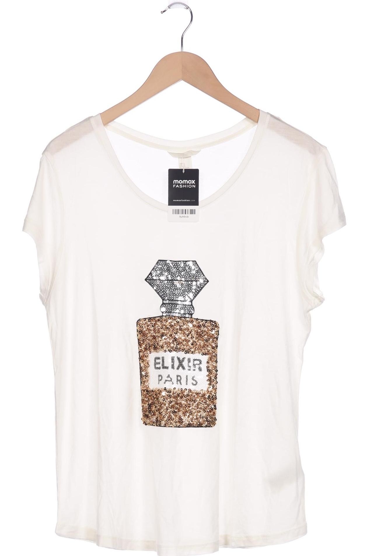 

H&M Damen T-Shirt, cremeweiß, Gr. 44