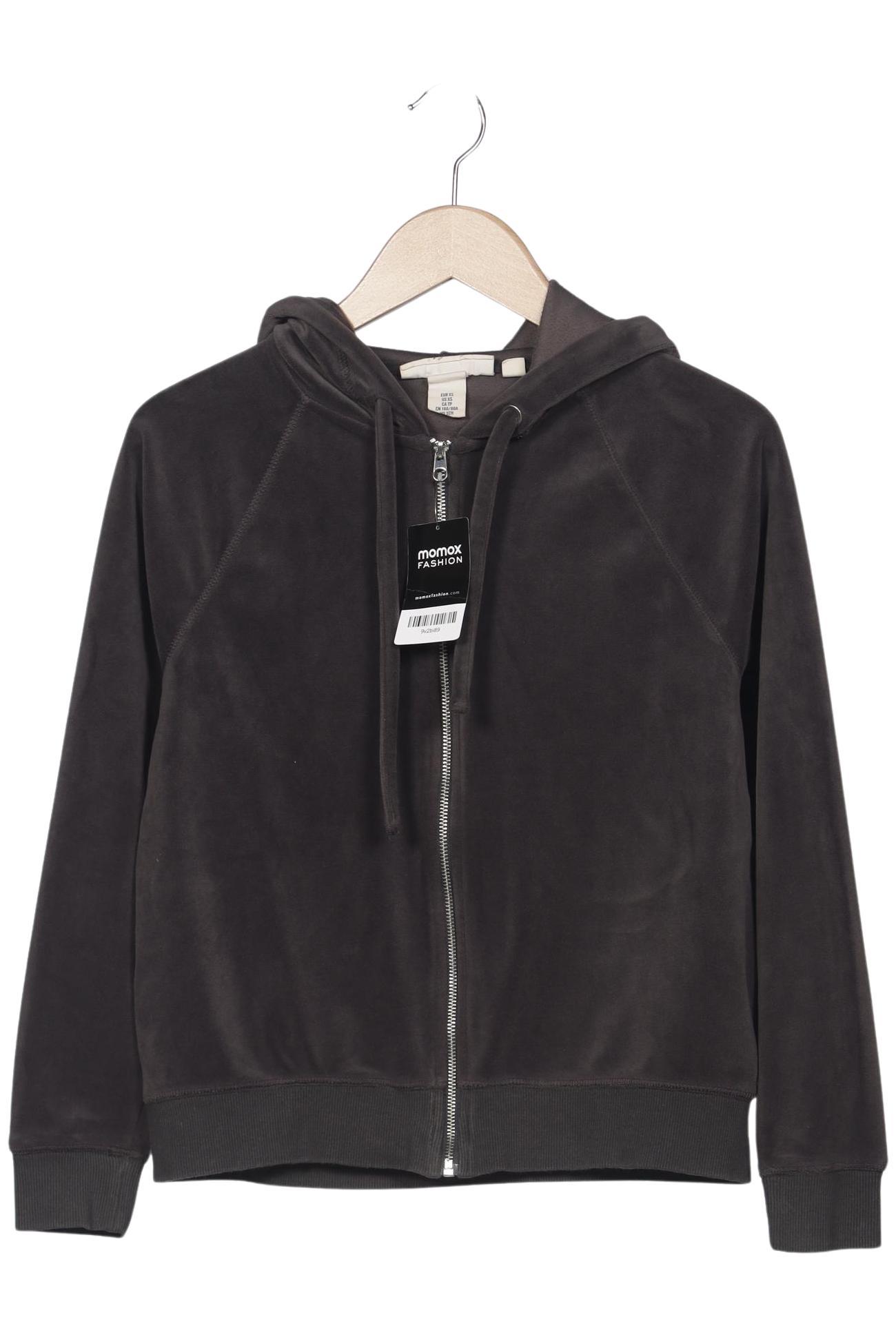 

H&M Damen Kapuzenpullover, grau, Gr. 34