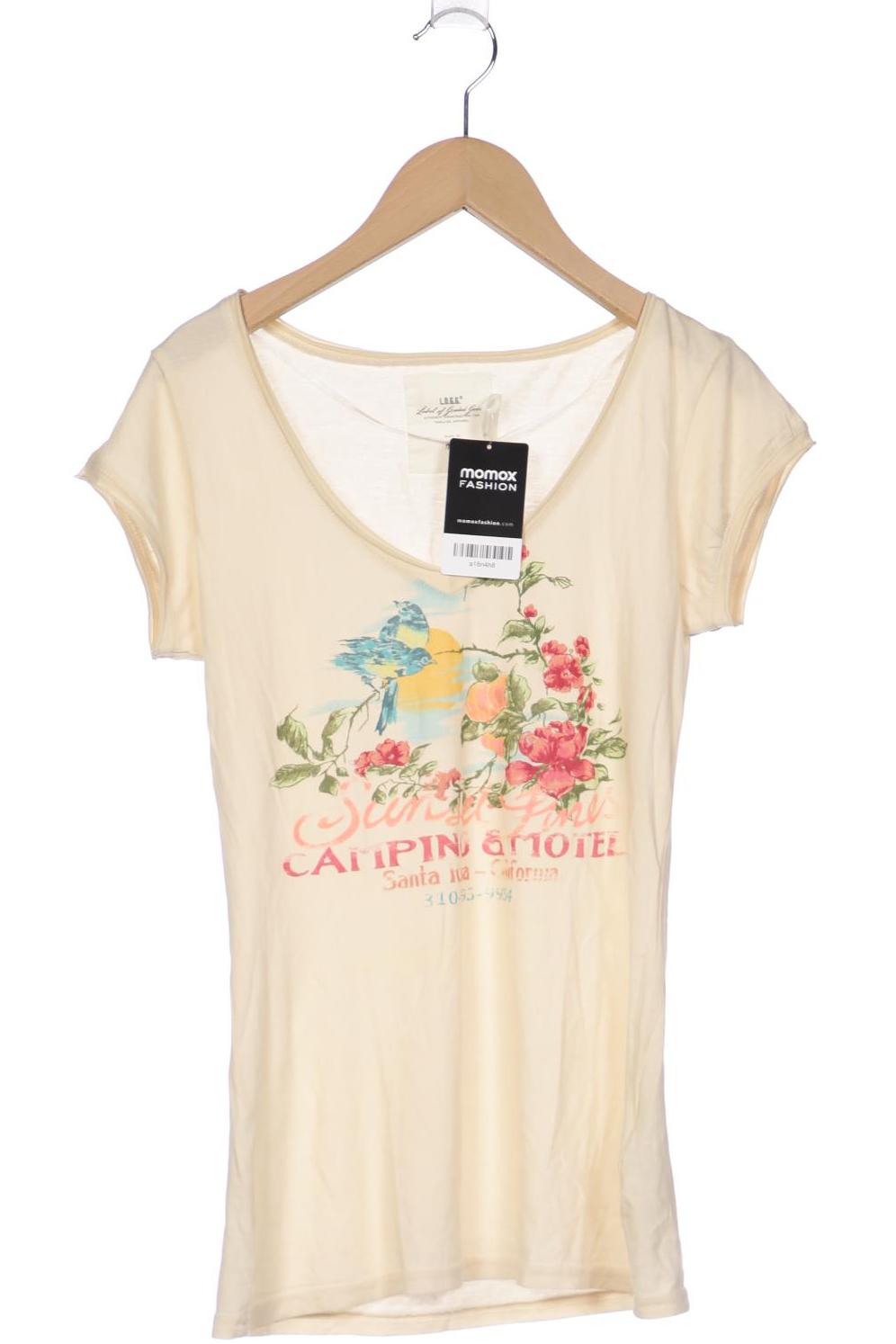 

H&M Damen T-Shirt, cremeweiß