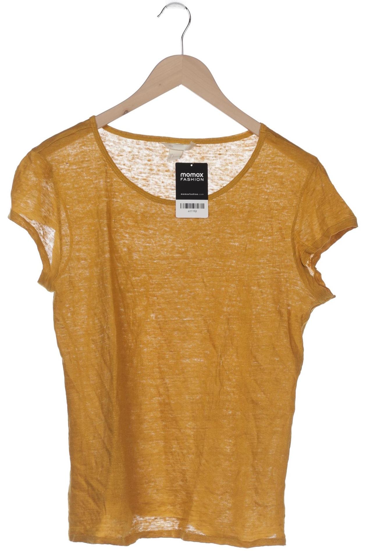 

H&M Damen T-Shirt, gelb, Gr. 42