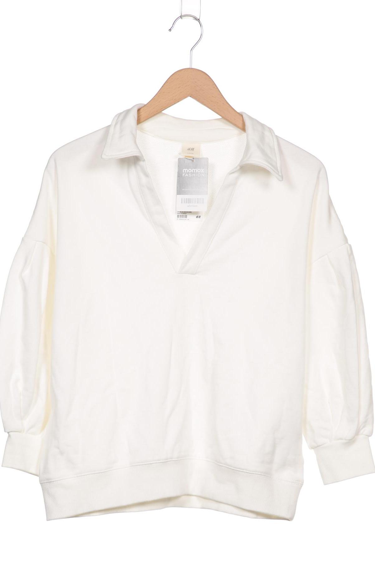 

H&M Damen Sweatshirt, weiß