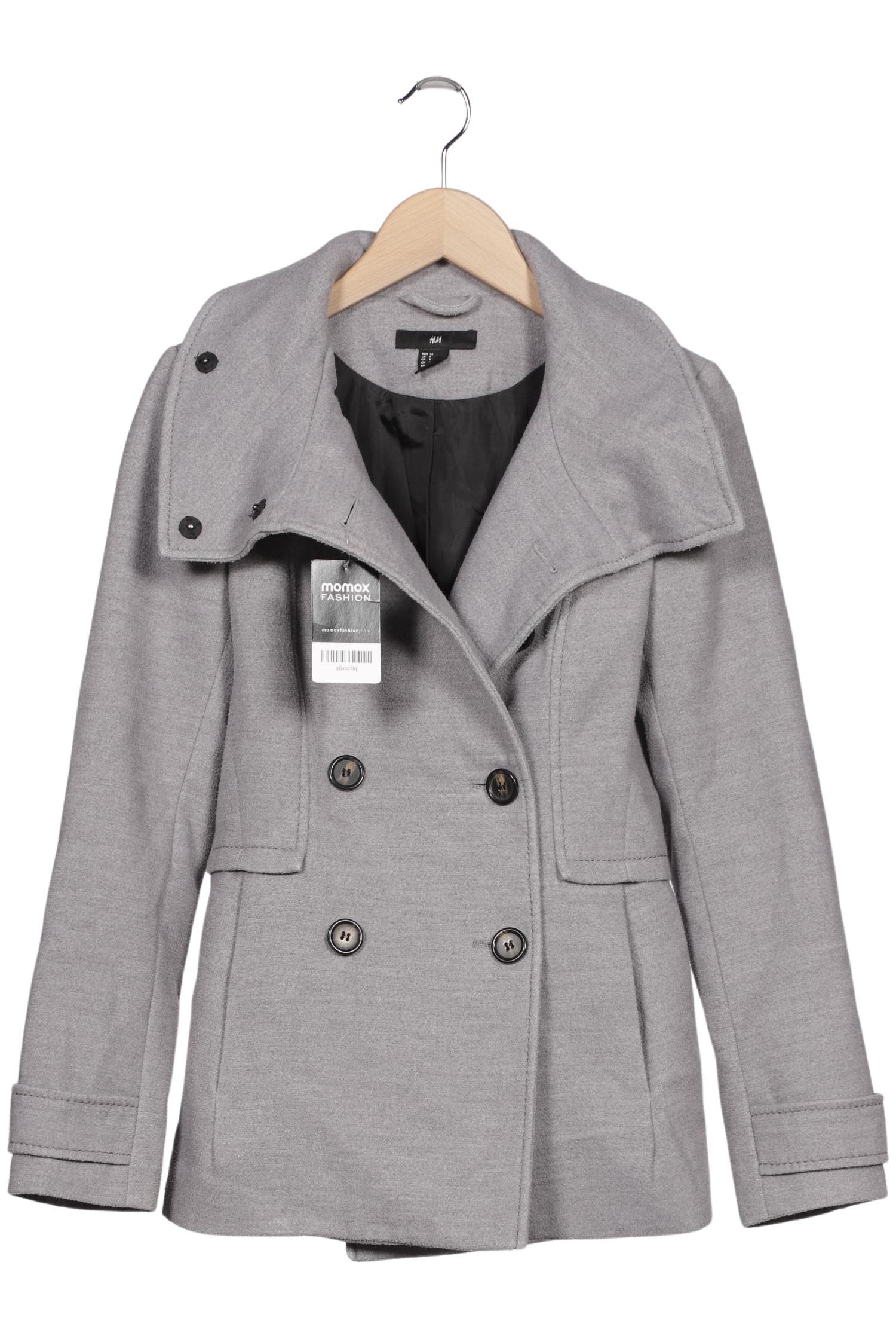 

H&M Damen Mantel, grau, Gr. 36