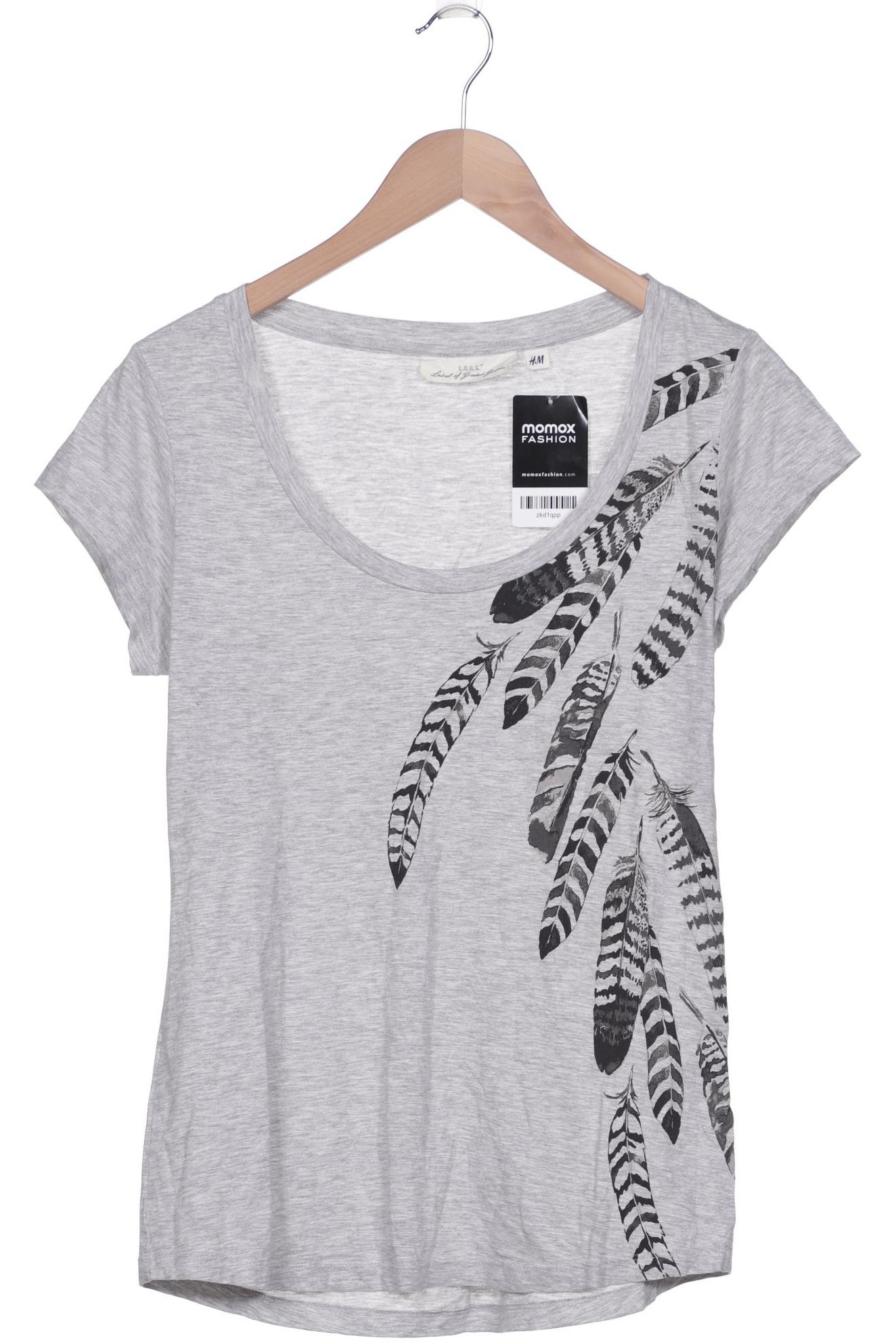 

H&M Damen T-Shirt, grau, Gr. 38