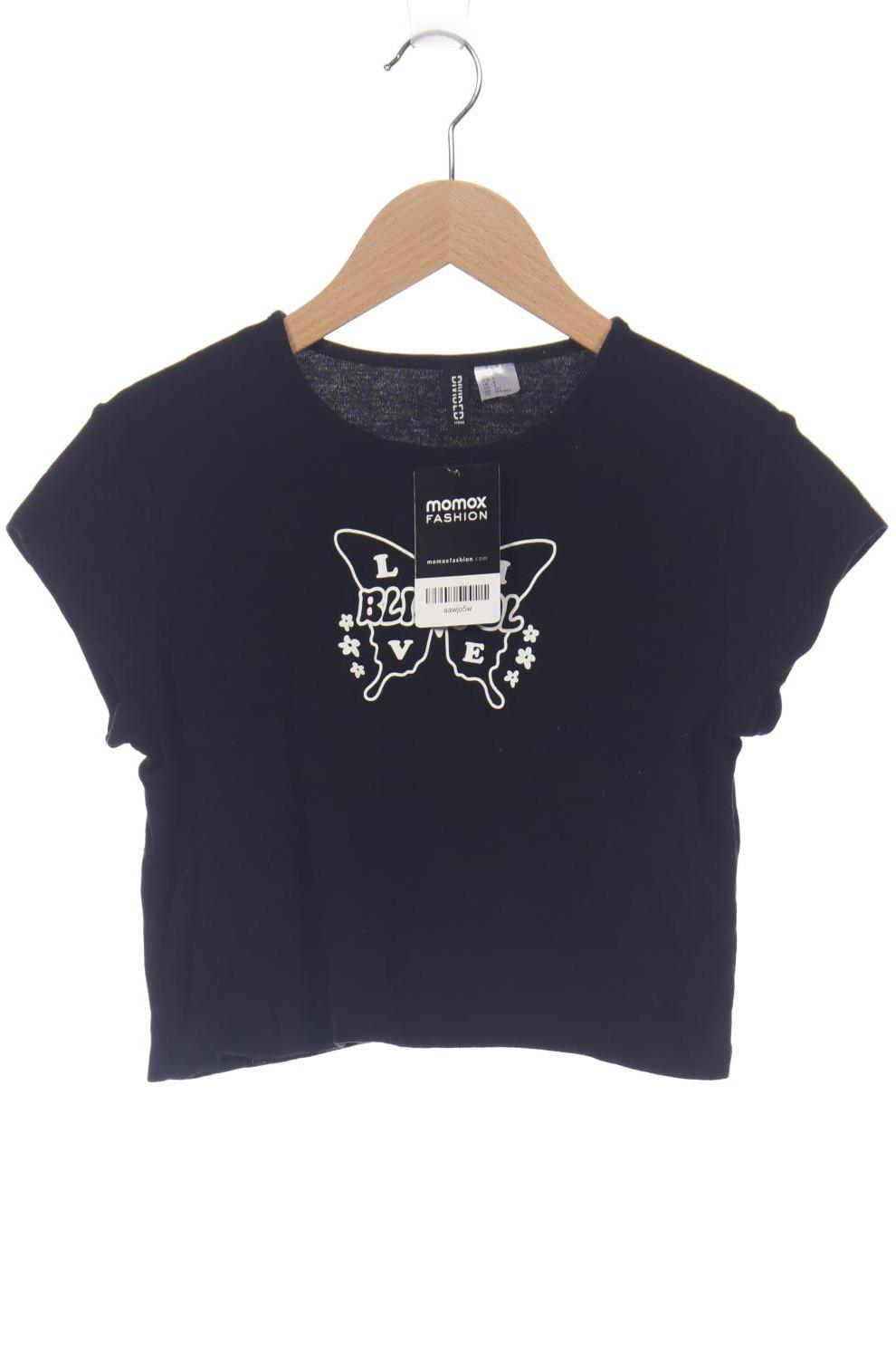 

H&M Damen T-Shirt, schwarz, Gr. 36