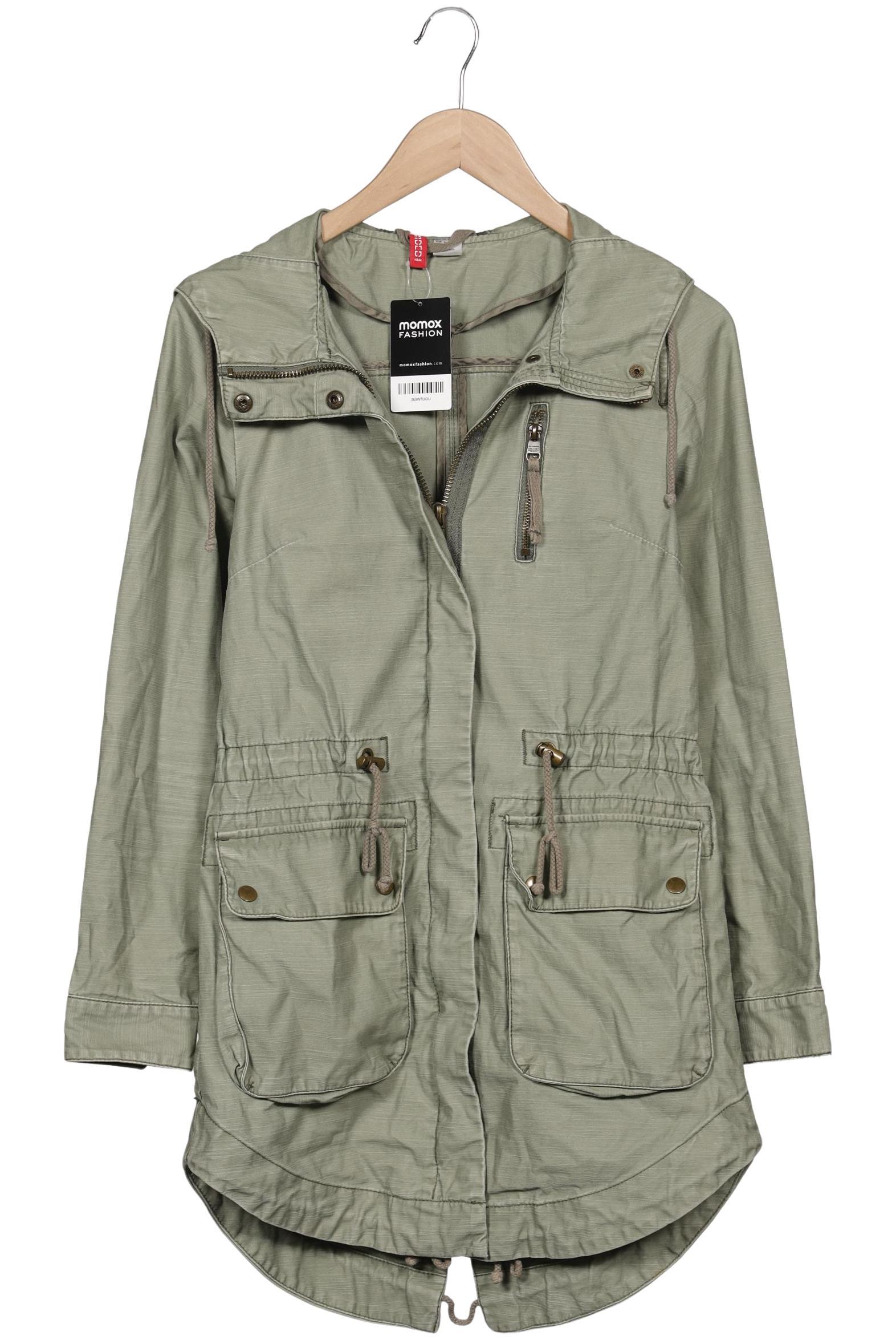 

H&M Damen Mantel, grün, Gr. 34