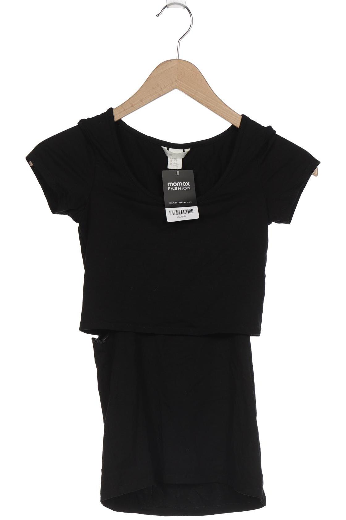 

H&M Damen T-Shirt, schwarz
