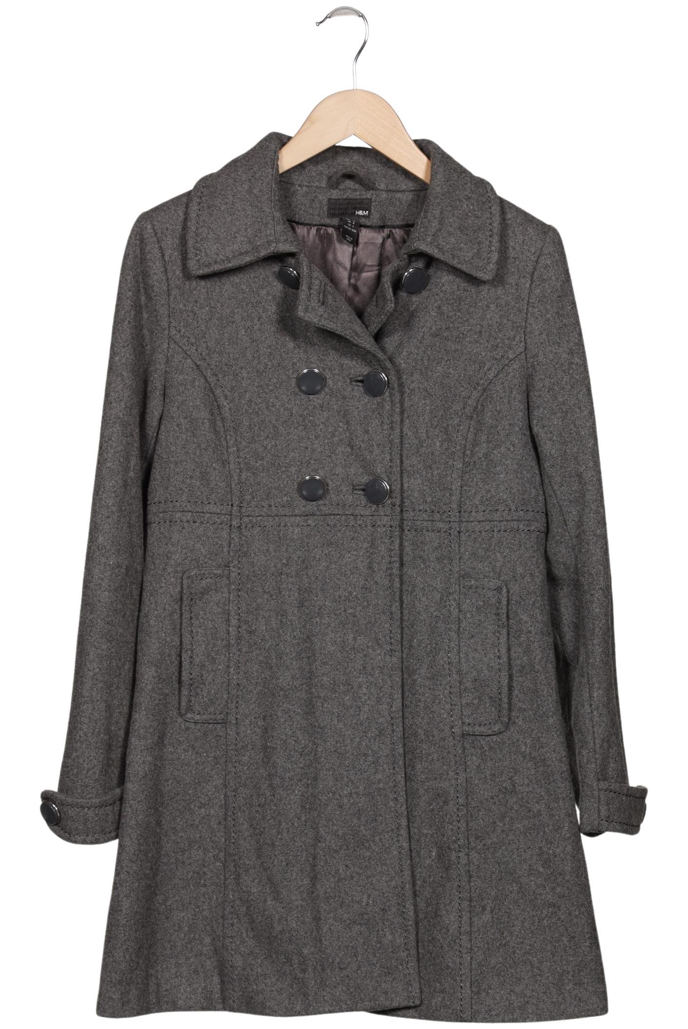 

H&M Damen Mantel, grau, Gr. 38