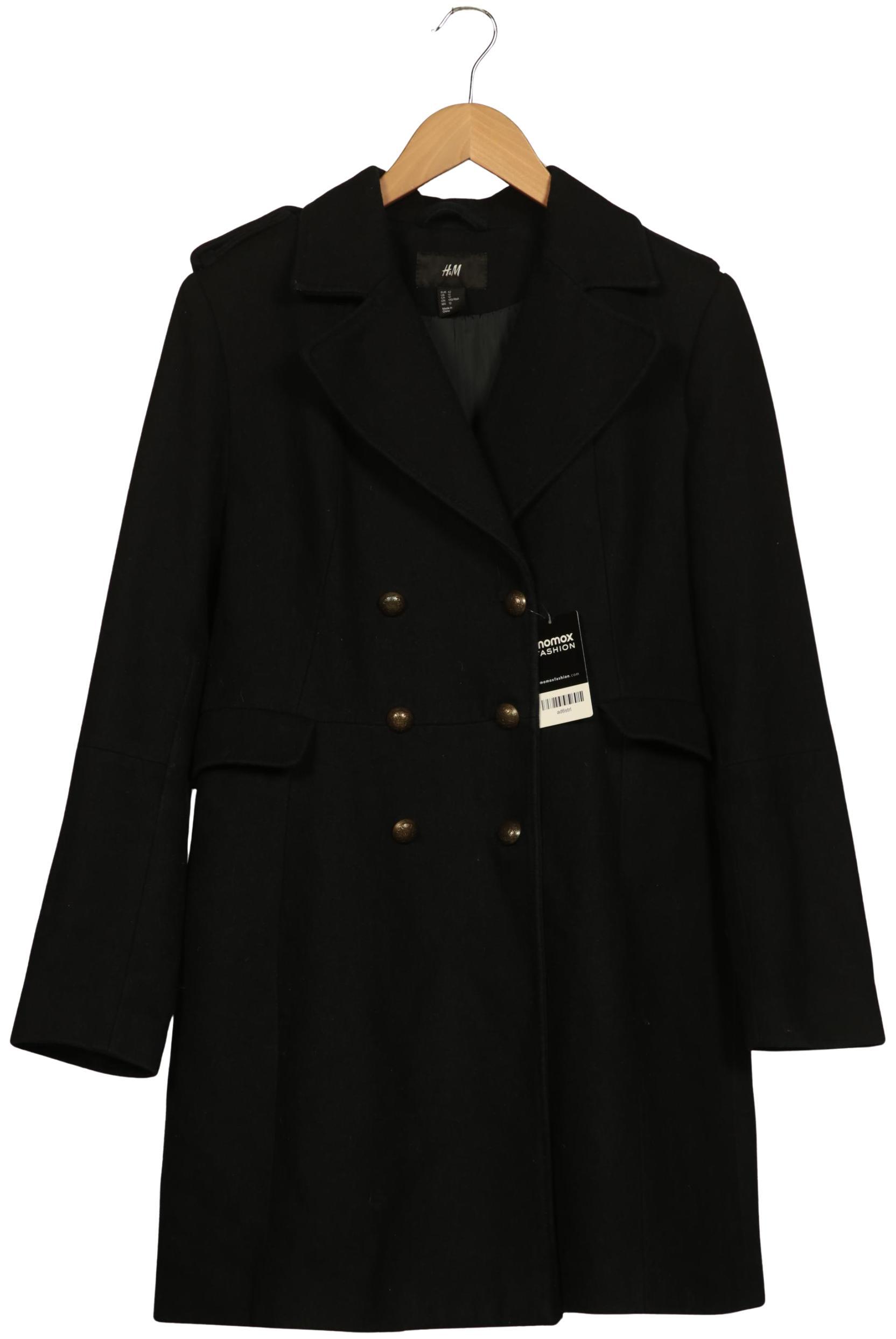 

H&M Damen Mantel, schwarz, Gr. 42