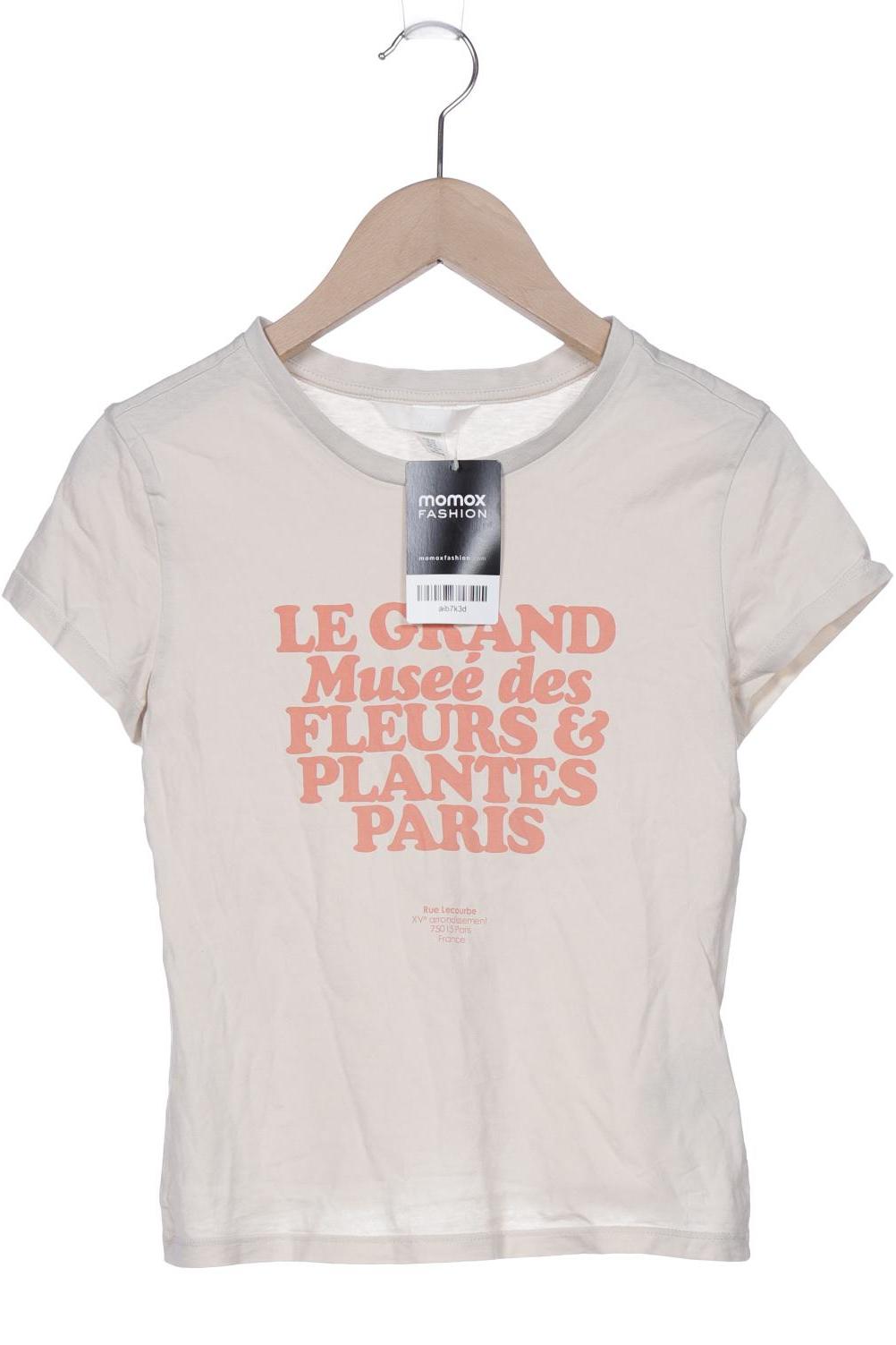 

H&M Damen T-Shirt, cremeweiß, Gr. 34