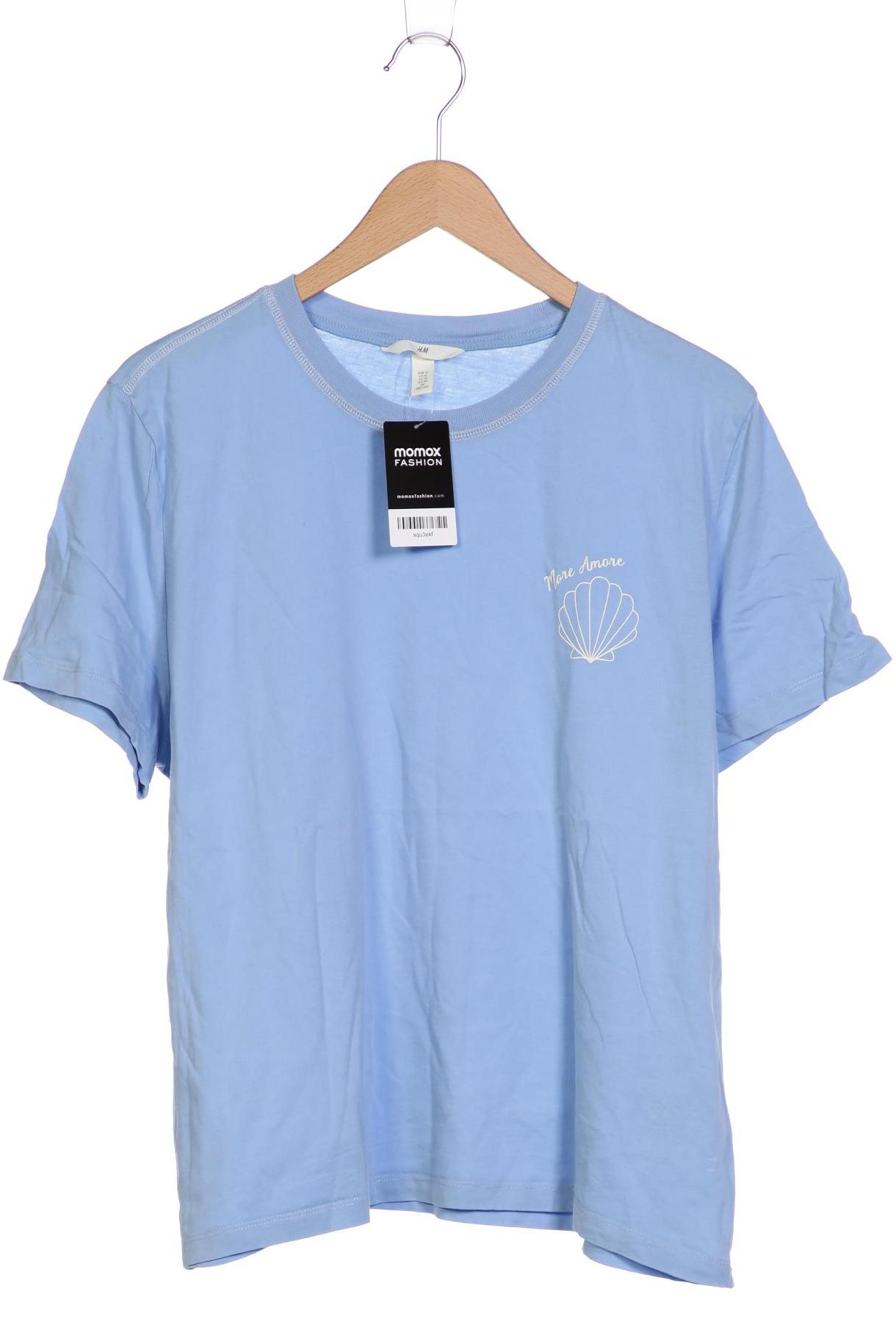 

H&M Damen T-Shirt, hellblau, Gr. 44