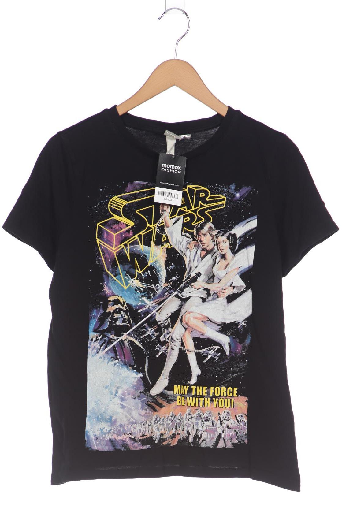 

H&M Damen T-Shirt, schwarz, Gr. 38