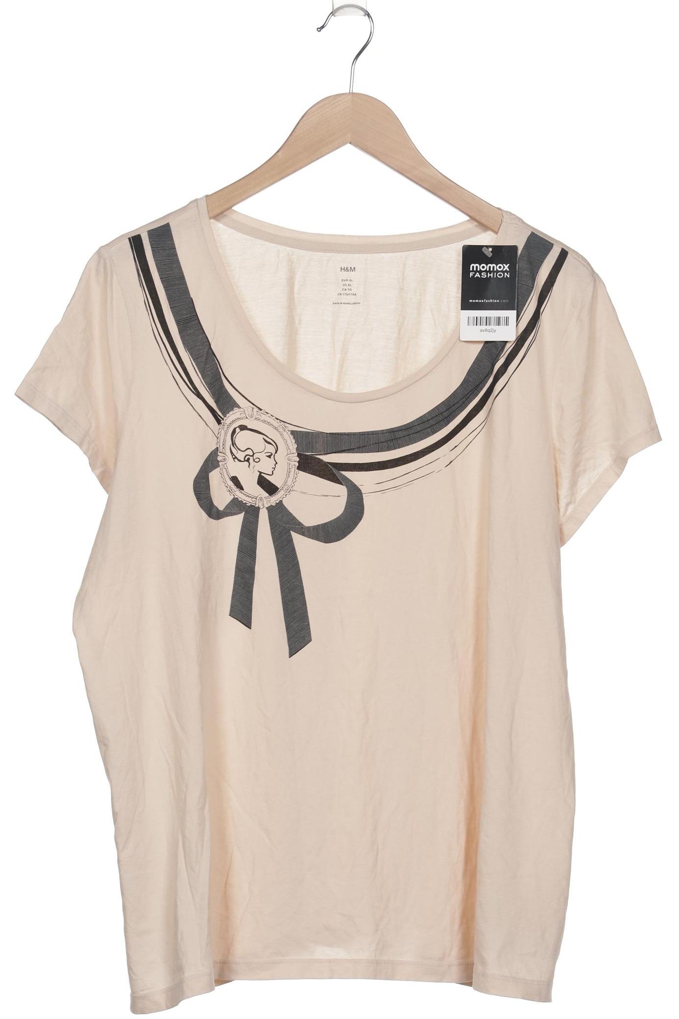 

H&M Damen T-Shirt, beige, Gr. 44