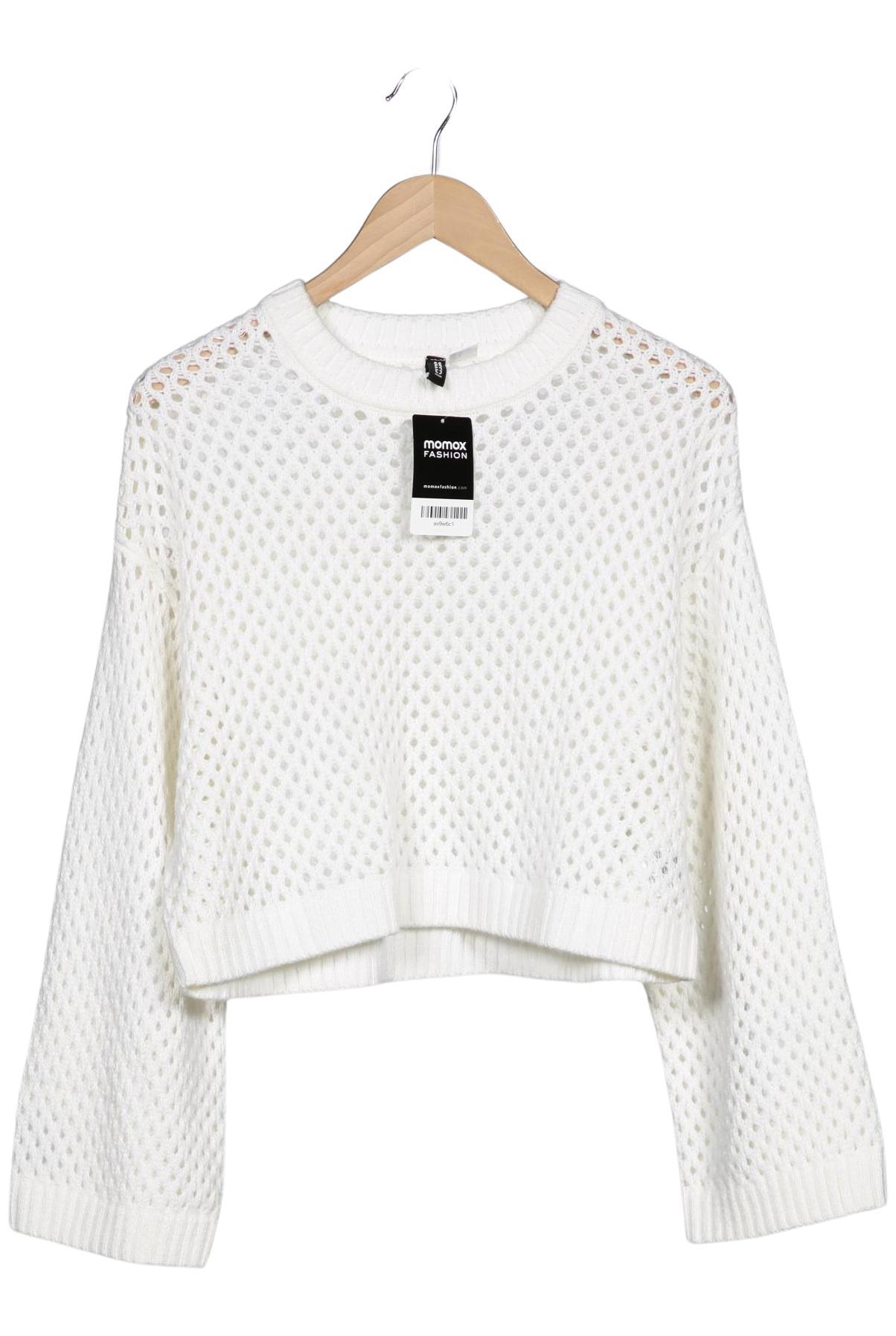 

H&M Damen Pullover, weiß, Gr. 38